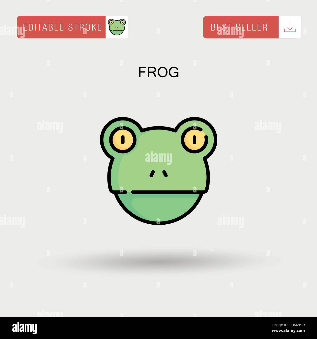 Icône de vecteur simple FROG. Illustration de Vecteur