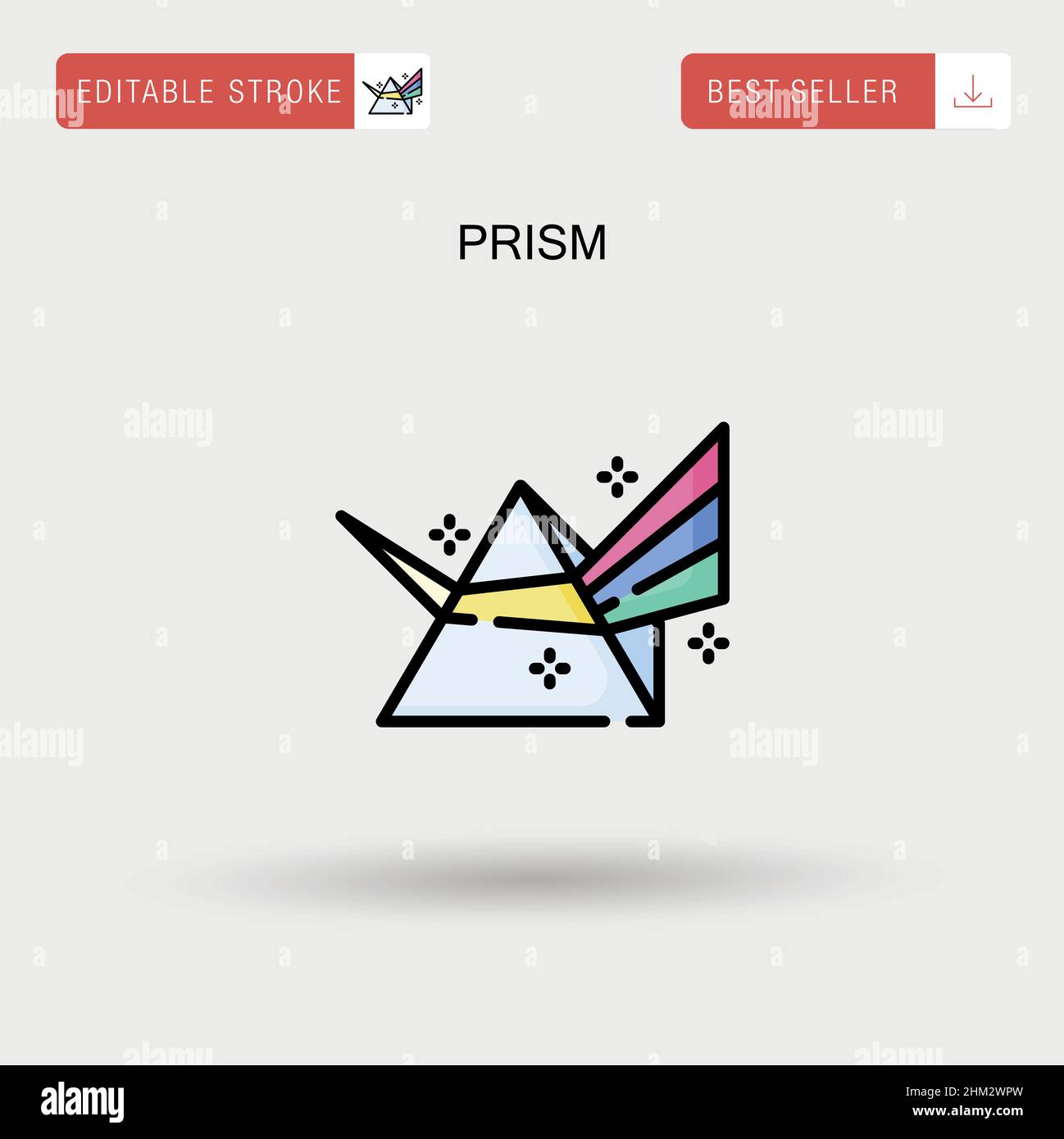Icône de vecteur simple prisme. Illustration de Vecteur