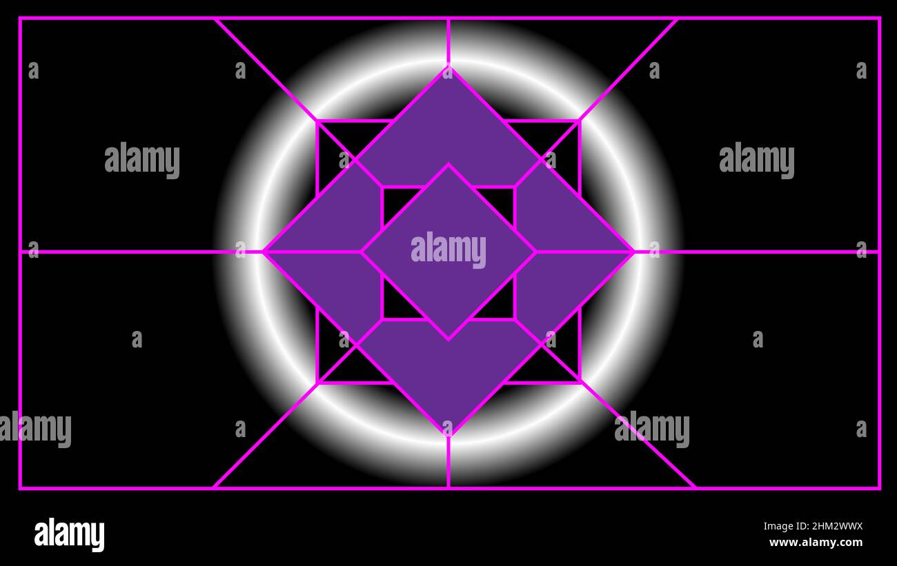 Arrière-plan noir avec lignes et rectangles Illustration de Vecteur