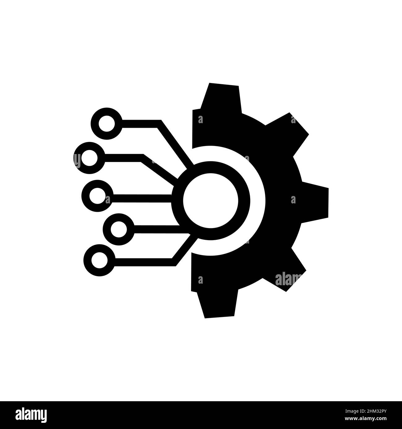 Icône vectorielle abstraite sur blanc, illustrations isolées pour la conception graphique et Web.Illustration parfaite d'un pictogramme noir sur fond blanc. Illustration de Vecteur