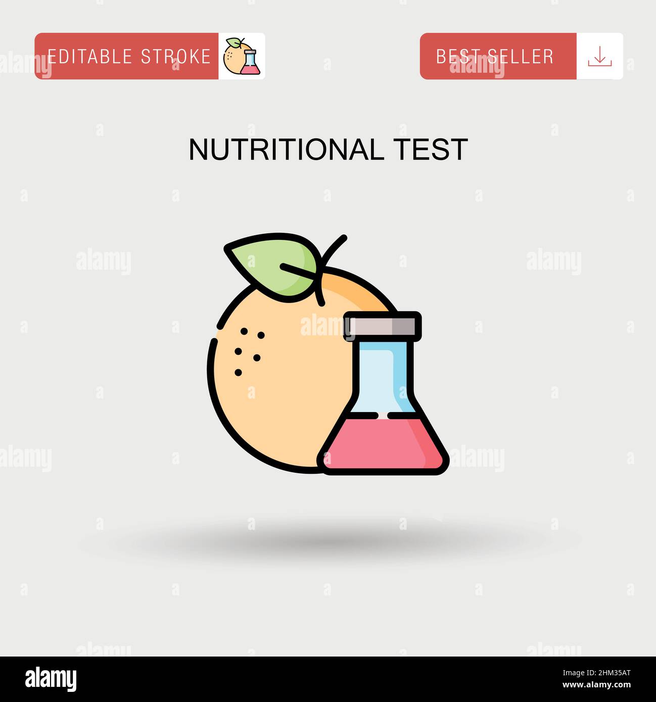 Test nutritionnel simple vecteur icône. Illustration de Vecteur