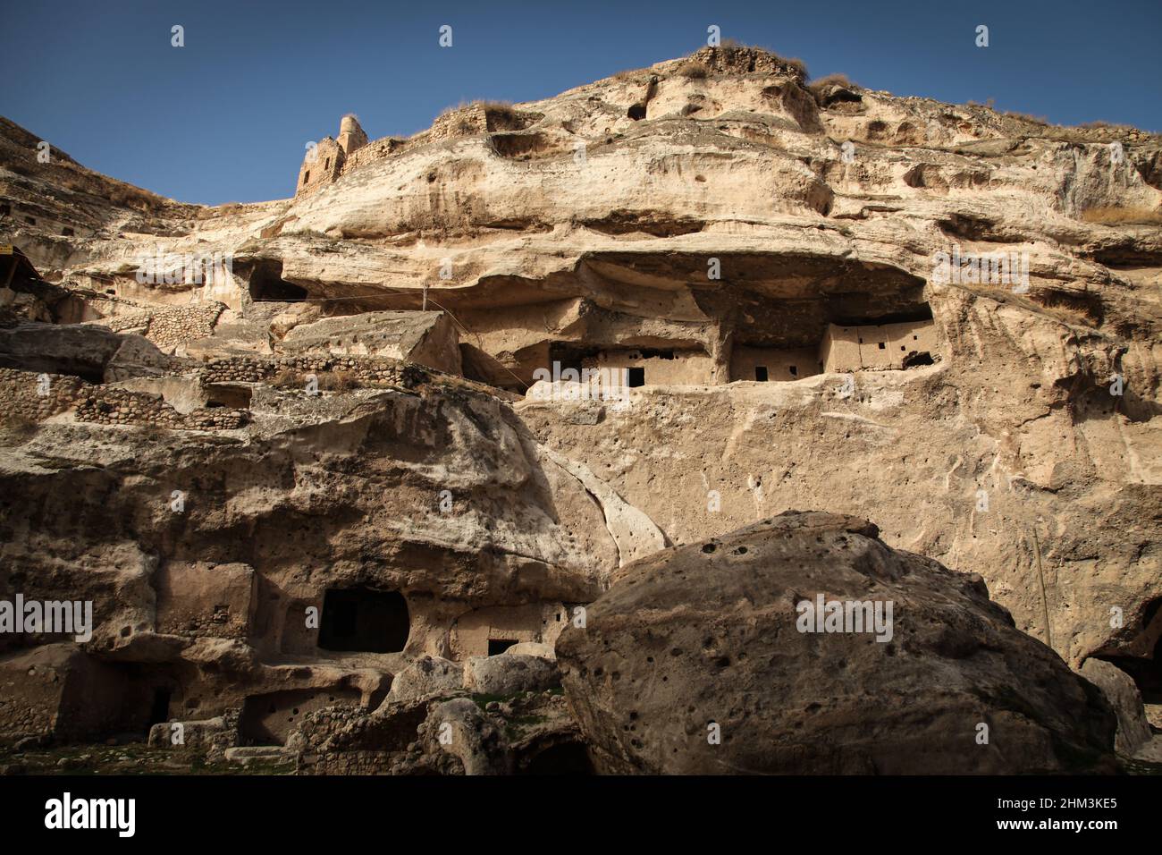 Hasankeyf, Batman, Turquie - 03 décembre 2017 : paysage urbain avec le Tigre Banque D'Images