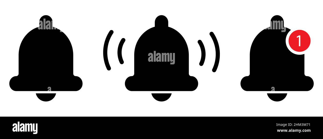 Icône de sonnerie de notification Illustration de Vecteur