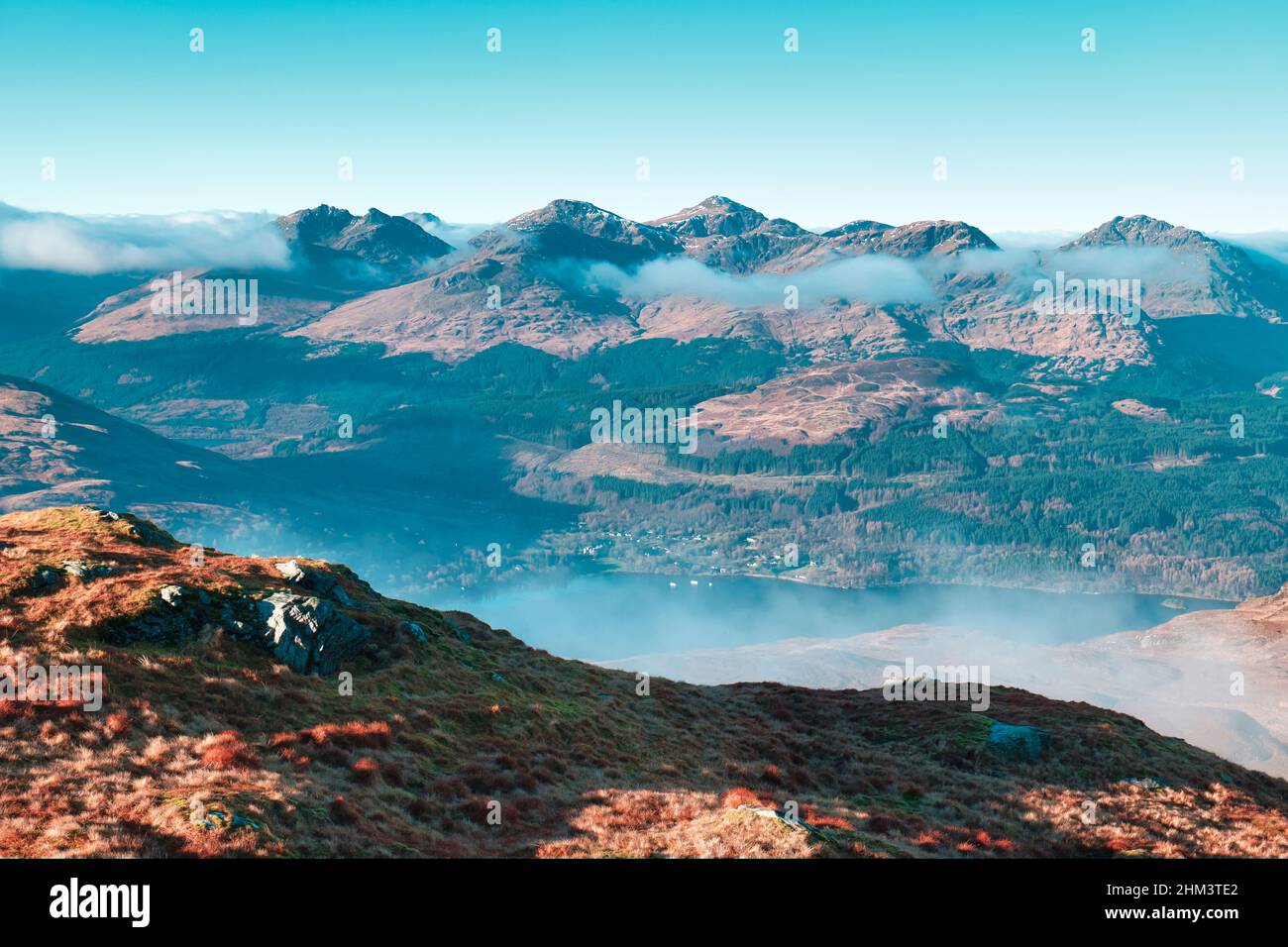 Le Loch Lomond de Ben Lomond Banque D'Images