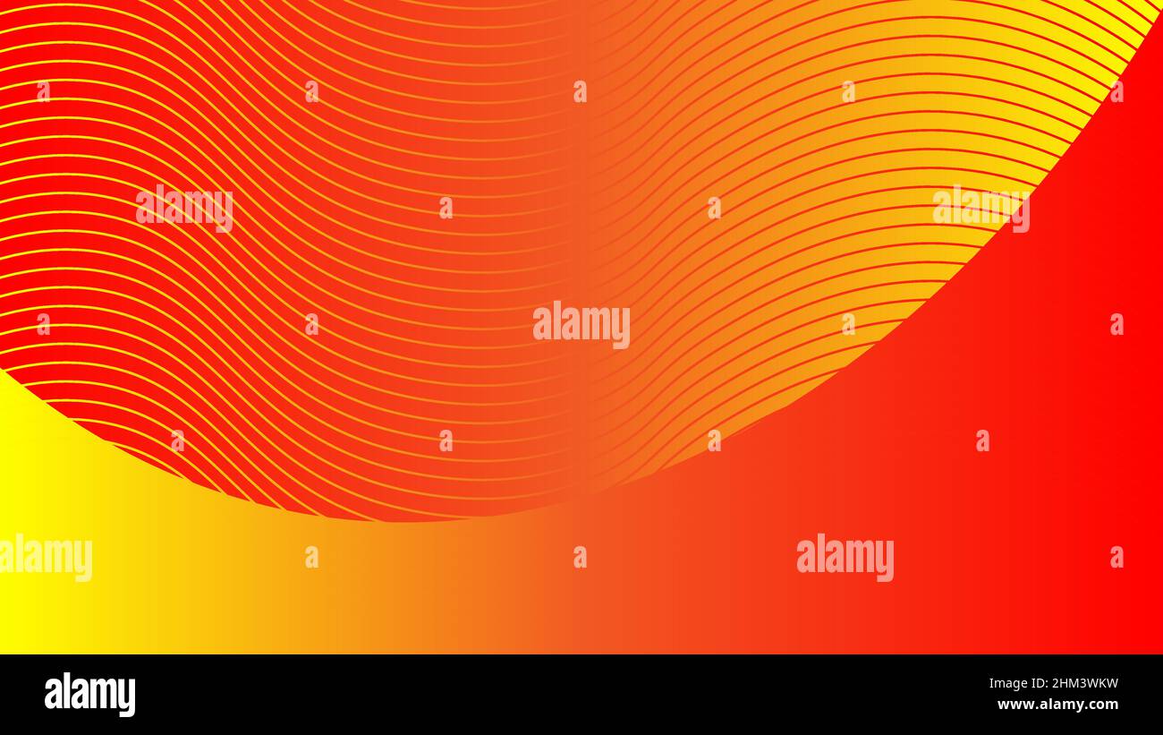 Arrière-plan abstrait orange avec ligne ondulée élégante Illustration de Vecteur