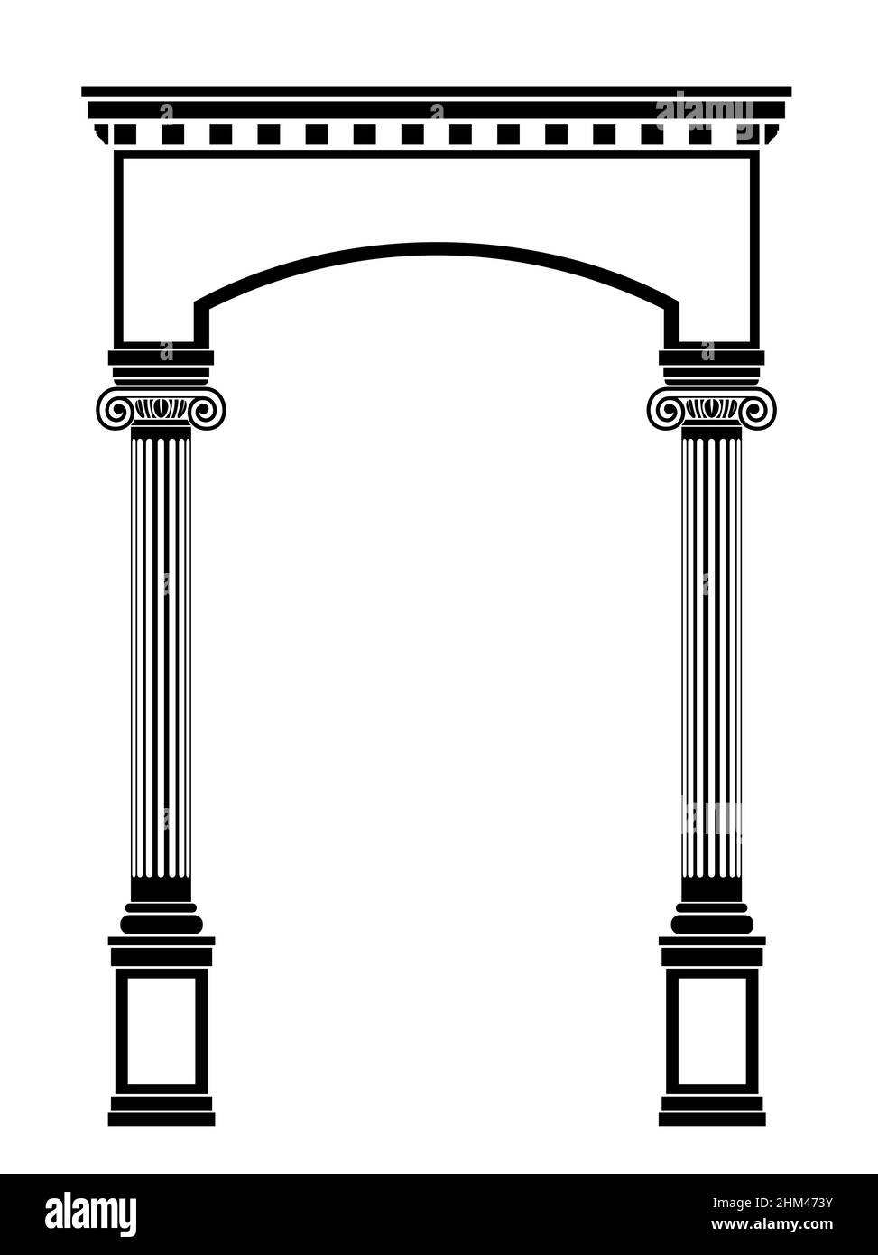 Portail antique classique avec colonnes dans les graphiques vectoriels Illustration de Vecteur