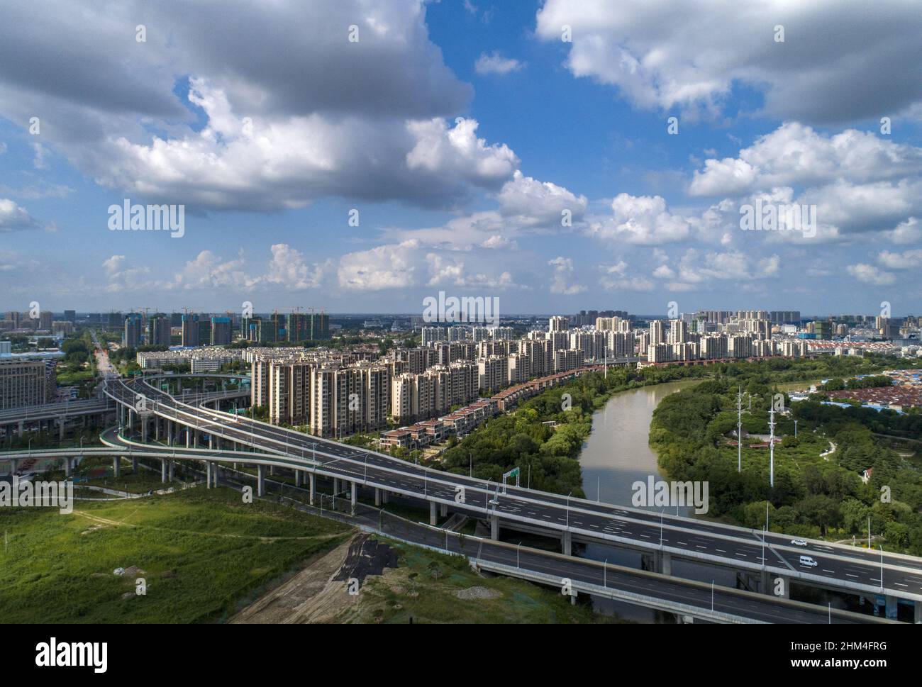 Le canal de la ville huaïenne à jiangsu Banque D'Images