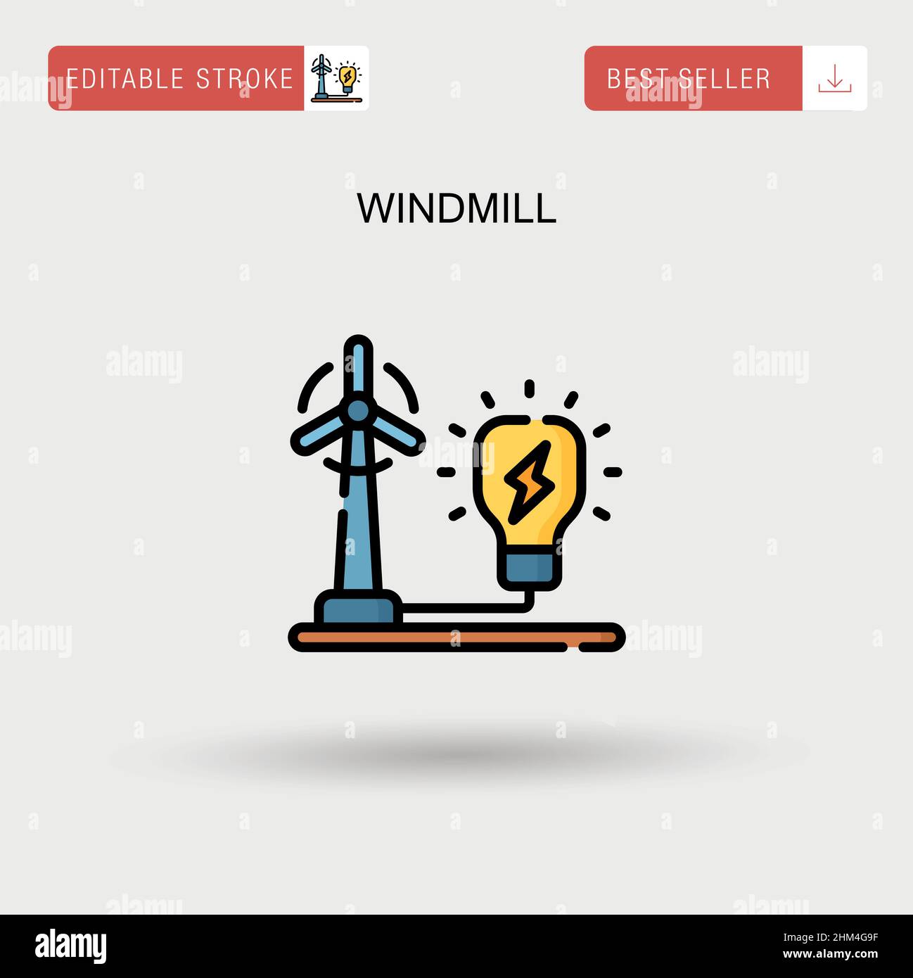 Icône de vecteur simple Windmill. Illustration de Vecteur