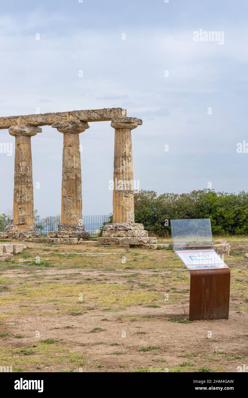 Temple de Hera du 6 siècle avant Jésus-Christ, site archéologique près de Bernalda, Italie Banque D'Images