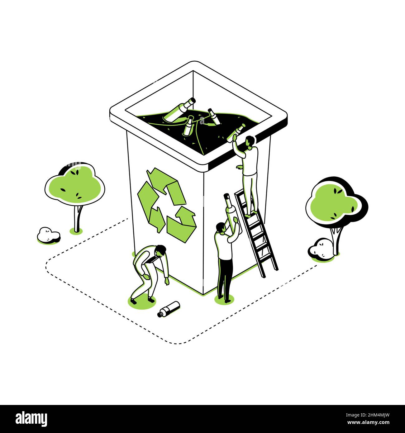 Recyclage - illustration de style de conception d'isométrie de ligne moderne.Image détaillée avec des personnages masculins et féminins triant les déchets, la litière compte-gouttes, le bott en plastique Illustration de Vecteur Recyclage - illustration de style de conception d'isométrie de ligne moderne.Image détaillée avec des personnages masculins et féminins triant les déchets, la litière compte-gouttes, le bott en plastique Illustration de Vecteur