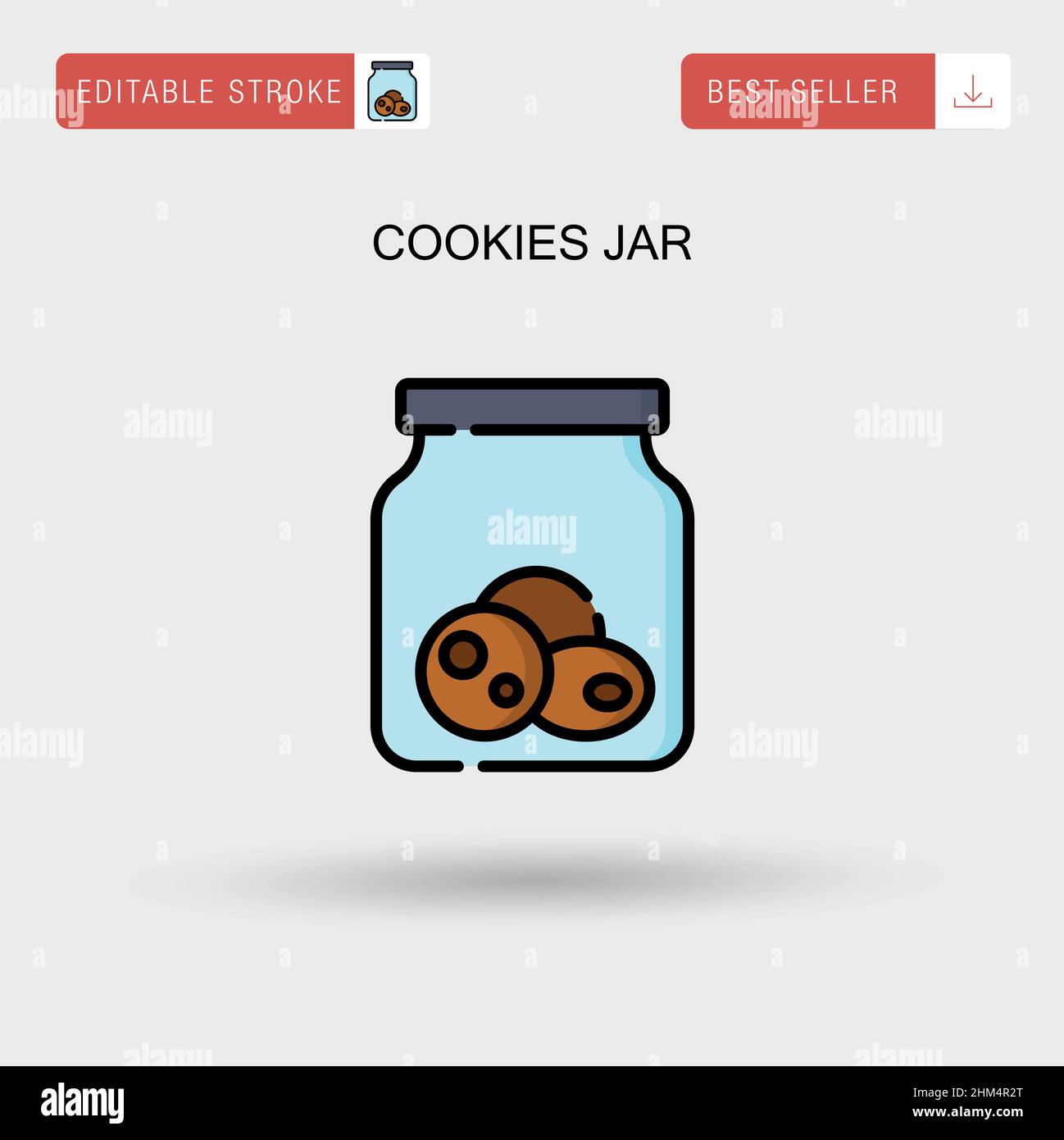 Cookies JAR simple vector icône. Illustration de Vecteur