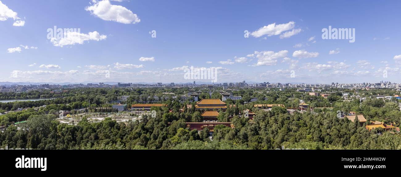 Beijing jingshan Overlook - vie de l'empereur temple - tour de tambour Banque D'Images