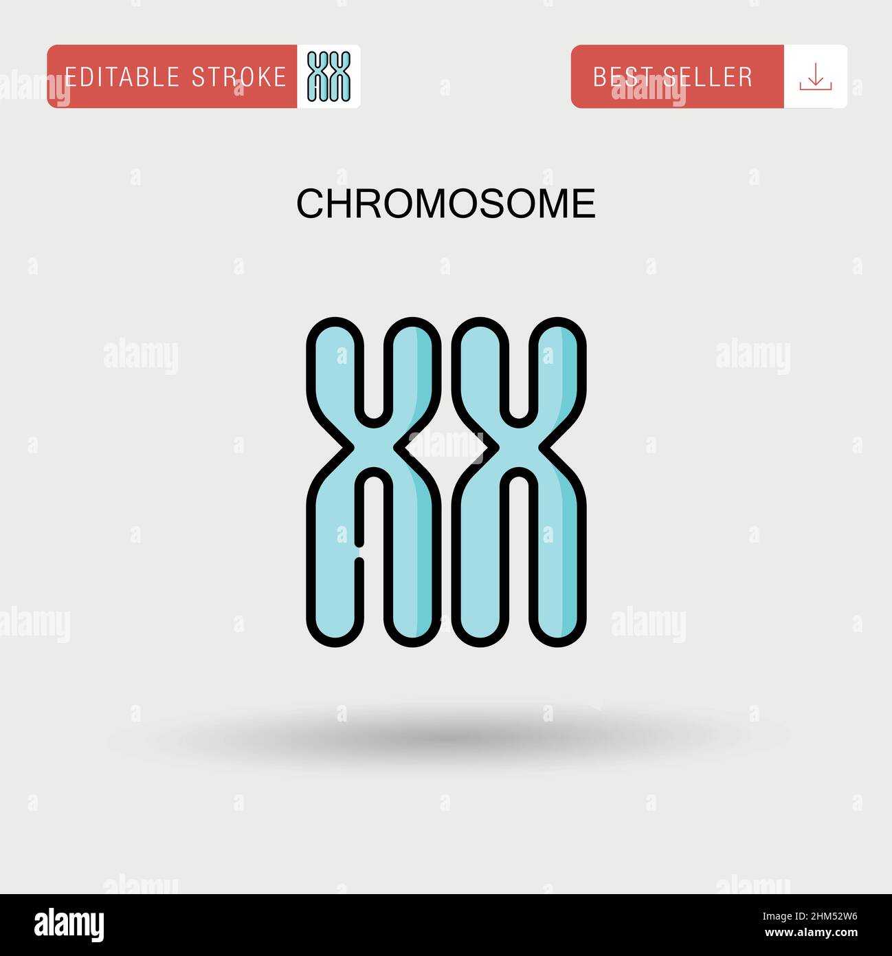 Icône de vecteur simple chromosome. Illustration de Vecteur