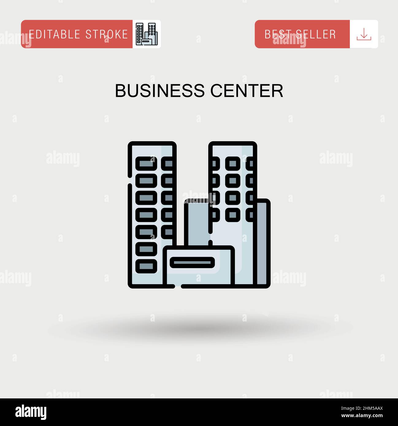 Centre d'affaires simple Vector Icon. Illustration de Vecteur