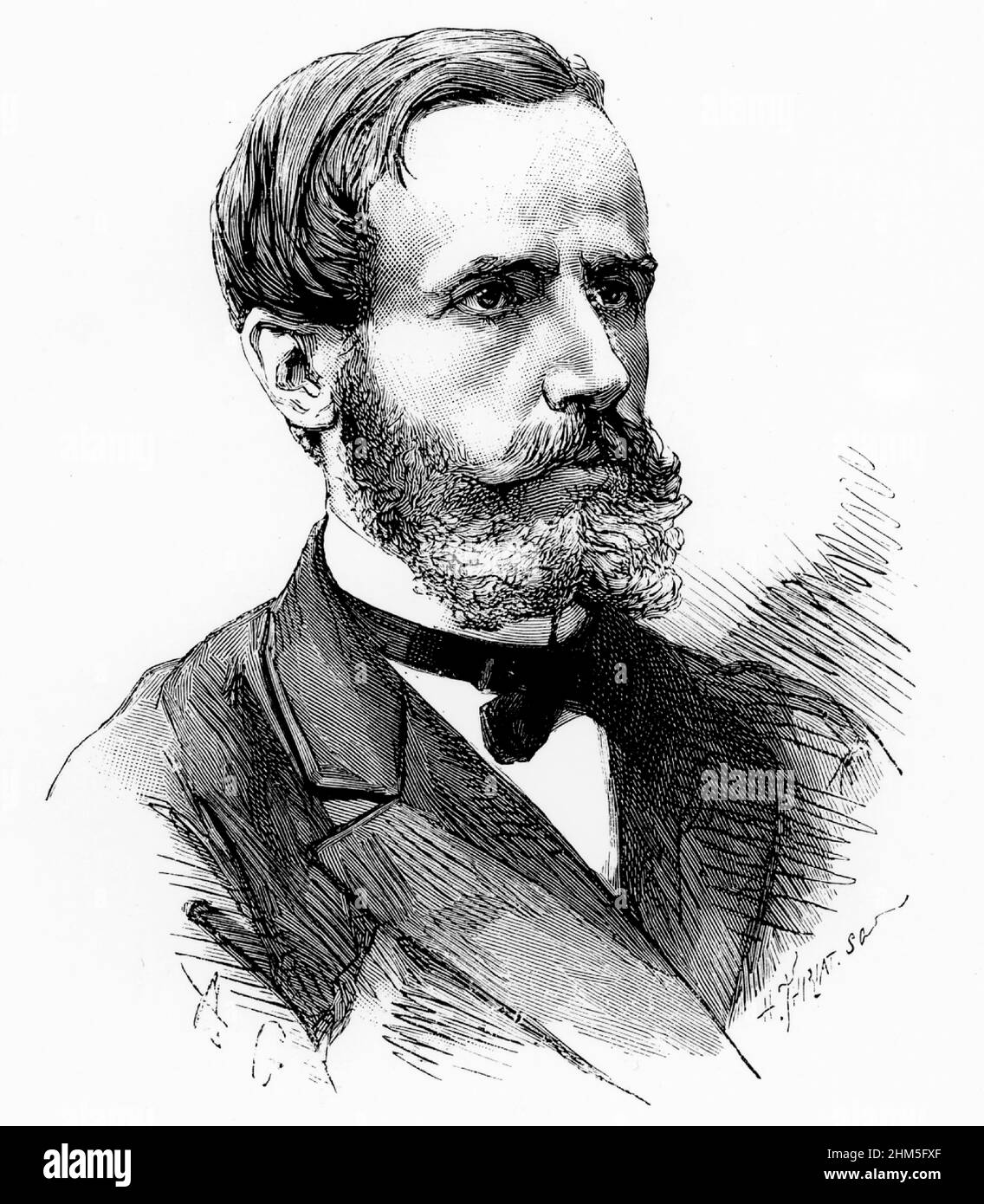 (Raymond) Gaston plante (1834-1889) physicien français Banque D'Images