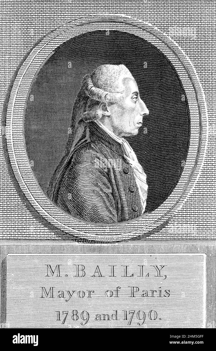 Jean Sylvain Bailly (1736-1793) astronome et homme politique français. Banque D'Images