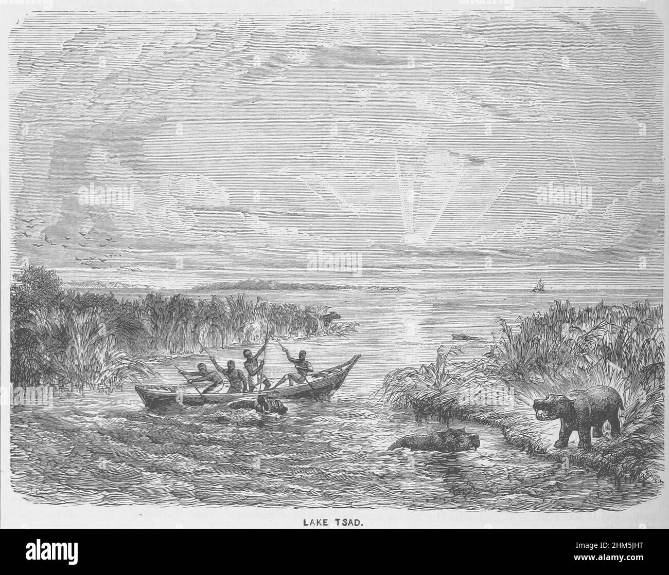 LAC TSAD - image prise de la page 124 des «errances dans chaque climat; ou, voyages, voyages, et aventures dans le monde entier ...Une suite à "la Terre délimitée avec un stylo et un crayon" ...Avec ... illustrations, etc' Banque D'Images