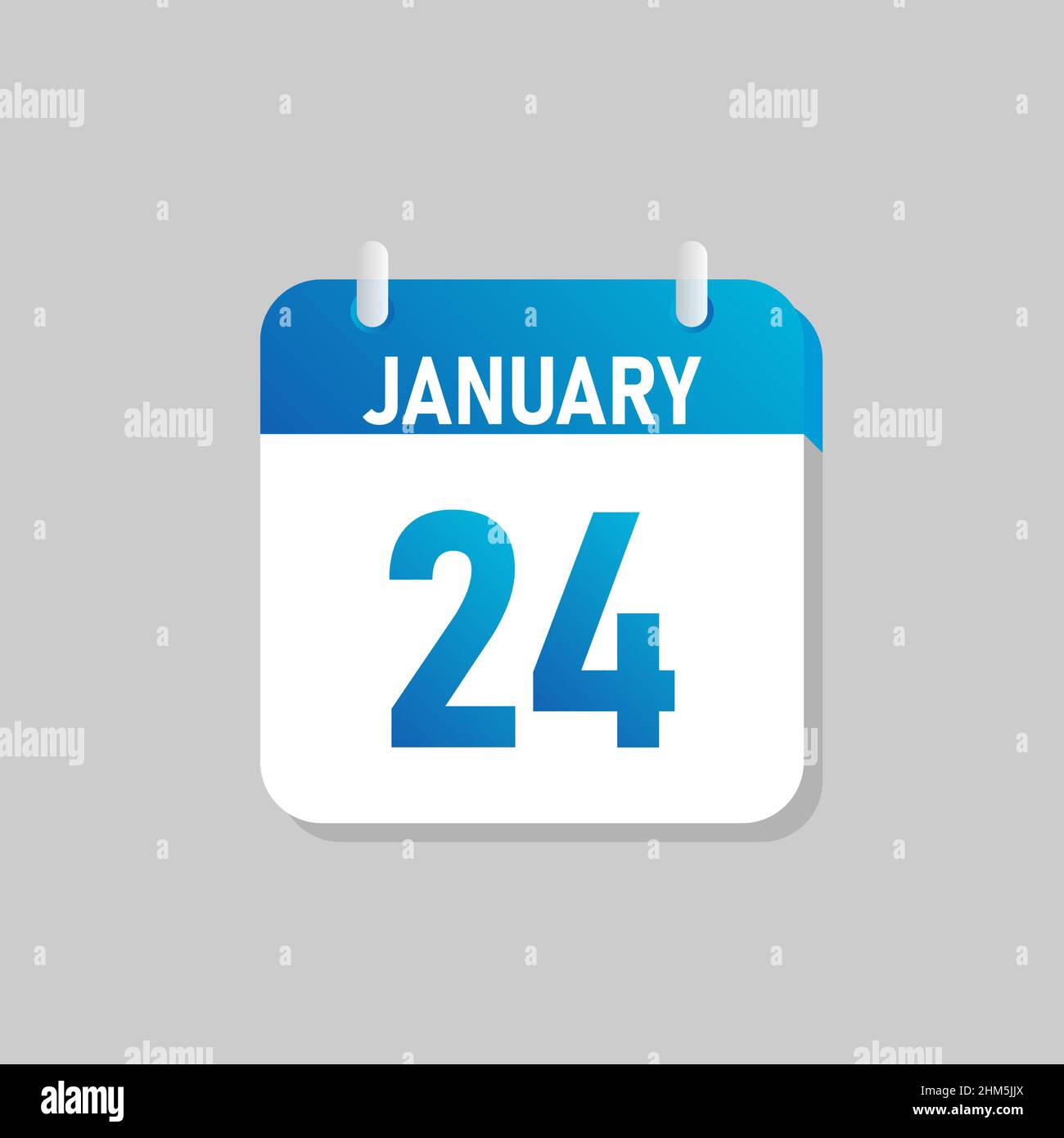Icône de calendrier quotidien blanche janvier dans un style Flat Design. Illustration de vecteur isolé facile à éditer. Illustration de Vecteur