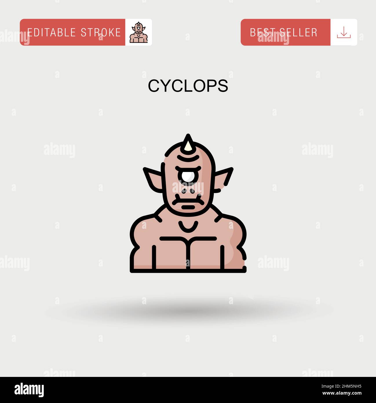 Icône de vecteur simple Cyclops. Illustration de Vecteur