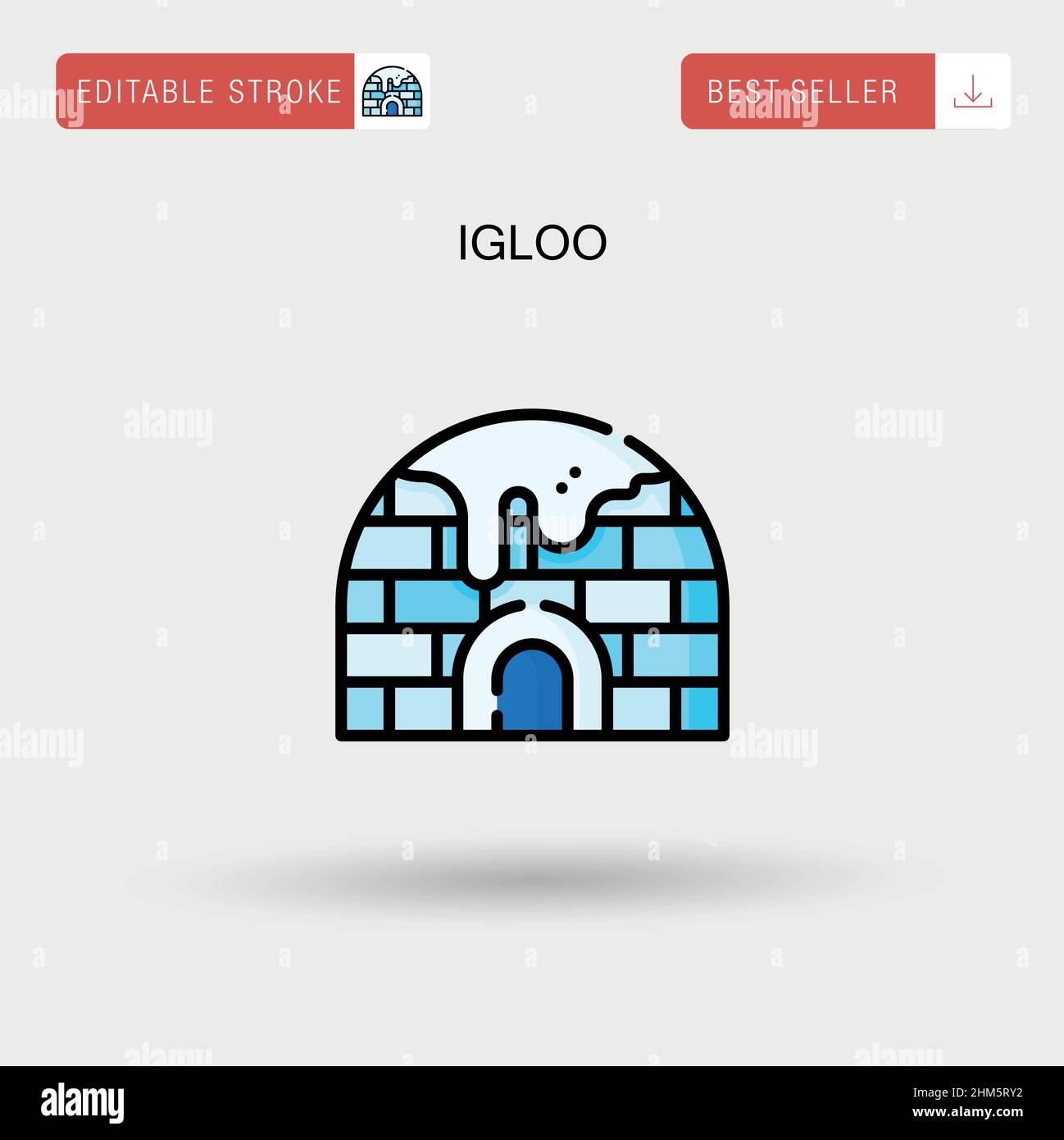 Icône de vecteur simple igloo. Illustration de Vecteur
