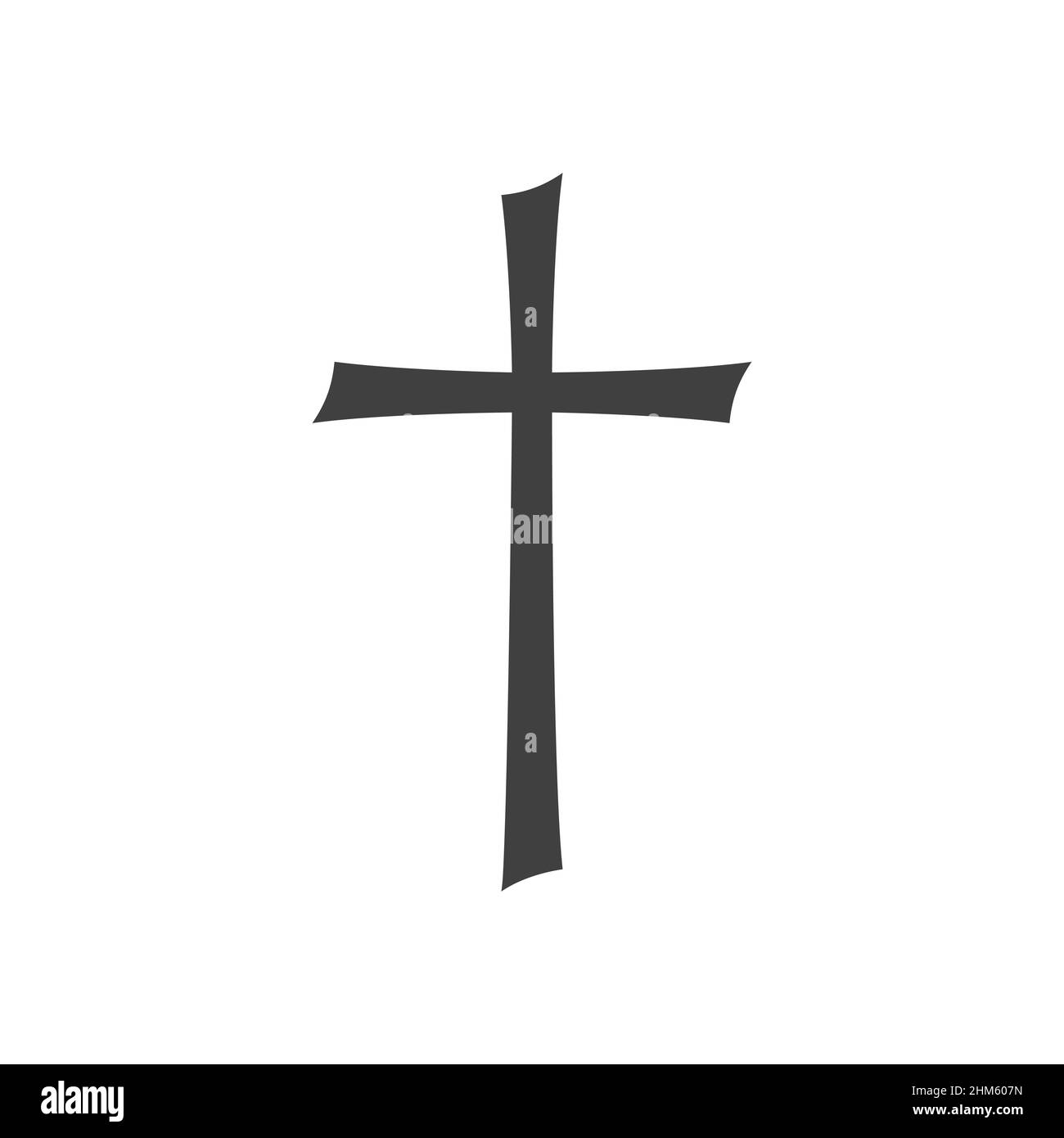Illustration vectorielle d'une croix religieuse sur fond blanc.Croix chrétienne.Croix du Christ Illustration de Vecteur