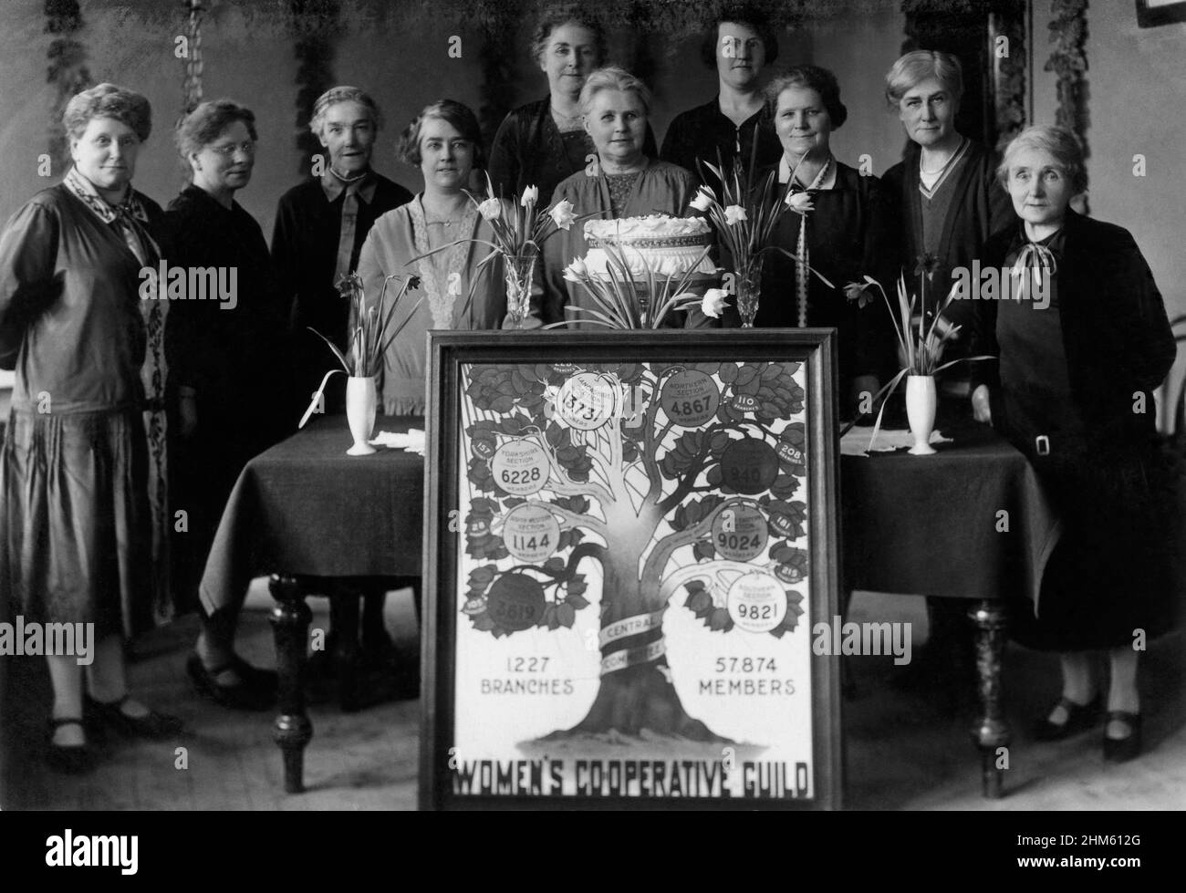 Guilde coopérative pour femmes 1227 succursales, 57 874 membres. Créé en 1883 par des femmes, pour les femmes qui travaillent dans les communautés de la classe ouvrière. Suffrage. Banque D'Images