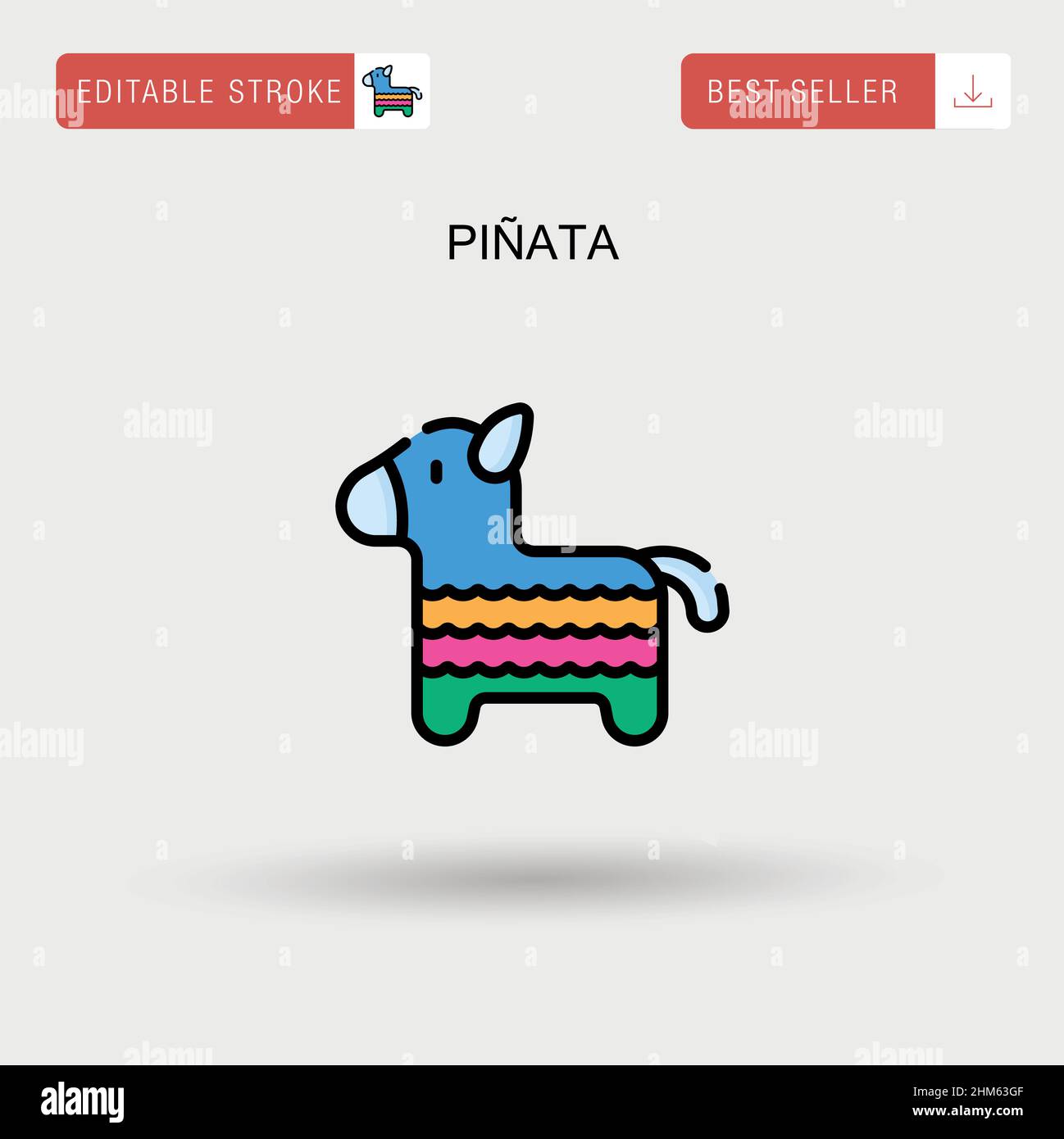Icône de vecteur simple piñata. Illustration de Vecteur