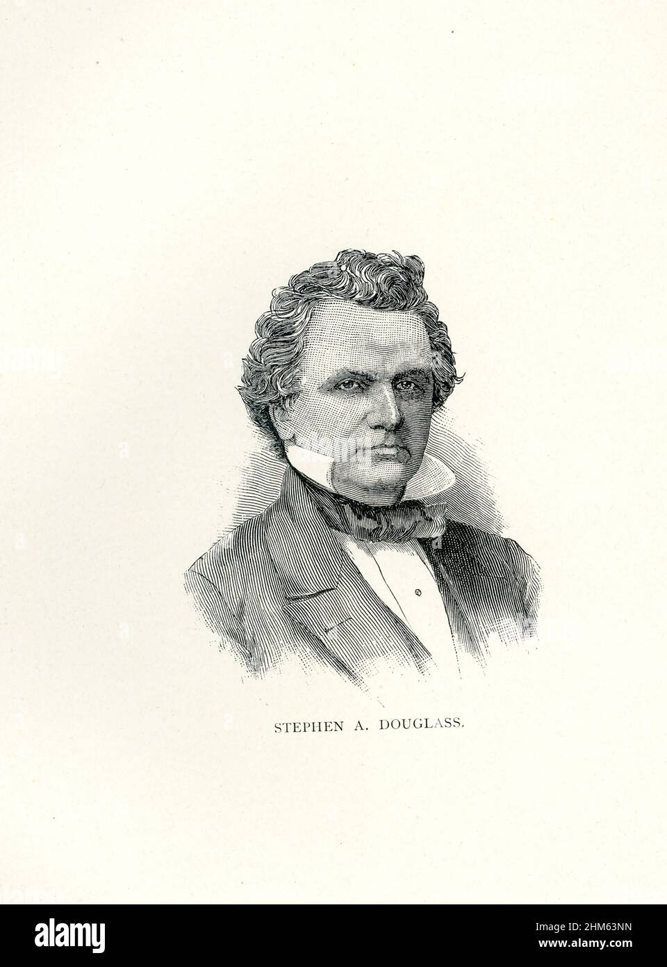 Stephen Arnold Douglas (décédé en 1861) était un homme politique et un avocat américain de l'Illinois.Sénateur, il était l'un des deux candidats du Parti démocrate pour la présidence, très divisé, lors de l'élection présidentielle de 1860, qui a été remporté par le républicain Abraham Lincoln. Banque D'Images