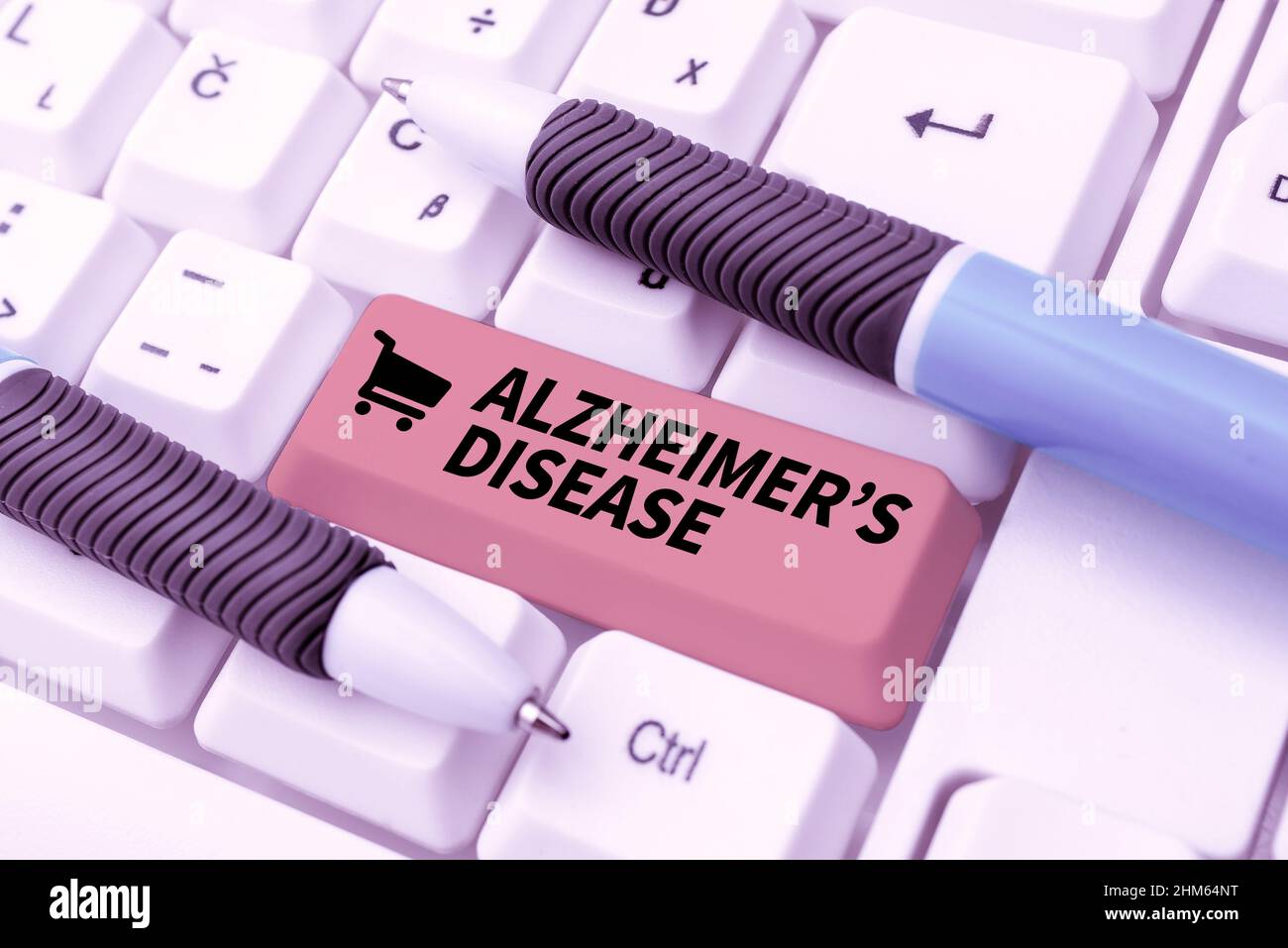 Légende du texte présentant la maladie d'Alzheimer. Photo conceptuelle