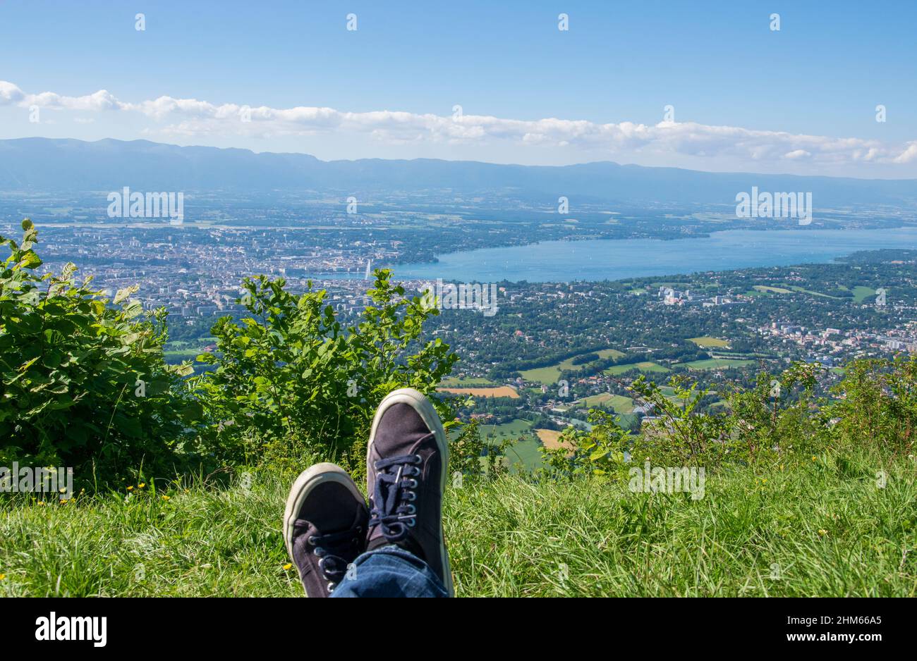 Vue panoramique sur Genève Banque D'Images