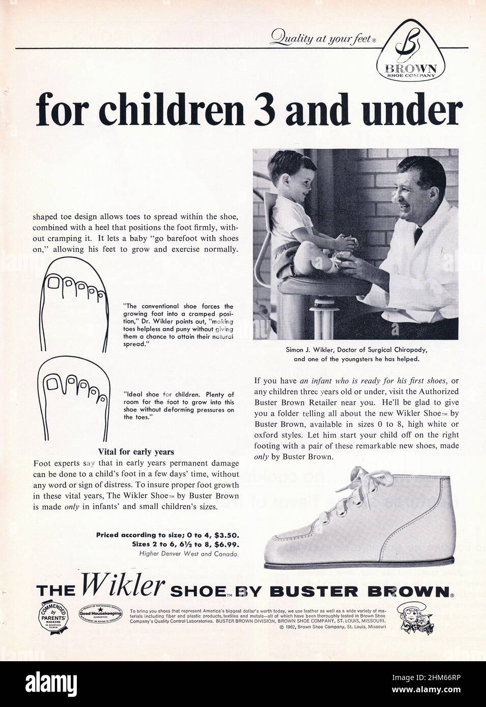 Publicité vintage septembre 1962 dans le magazine « Good Housekeeping », États-Unis Banque D'Images