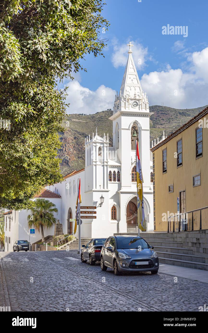 Église notre-Dame de la lumière à Los Silos, Ténérife, Îles Canaries, Espagne. Banque D'Images
