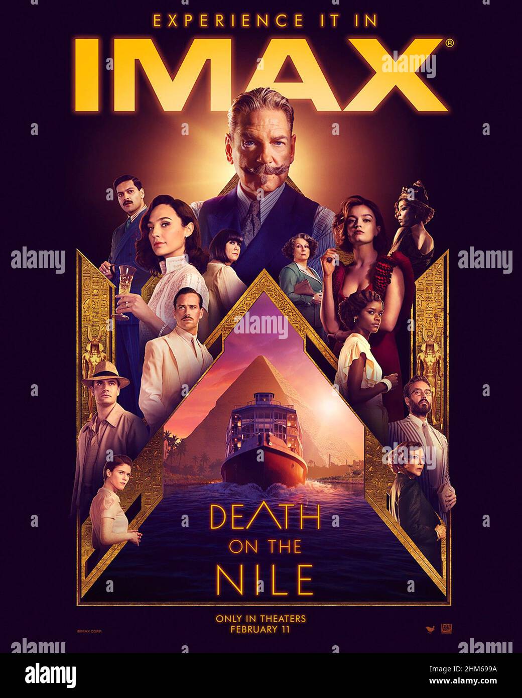 MORT SUR LE NIL, affiche IMAX, dans le sens des aiguilles d