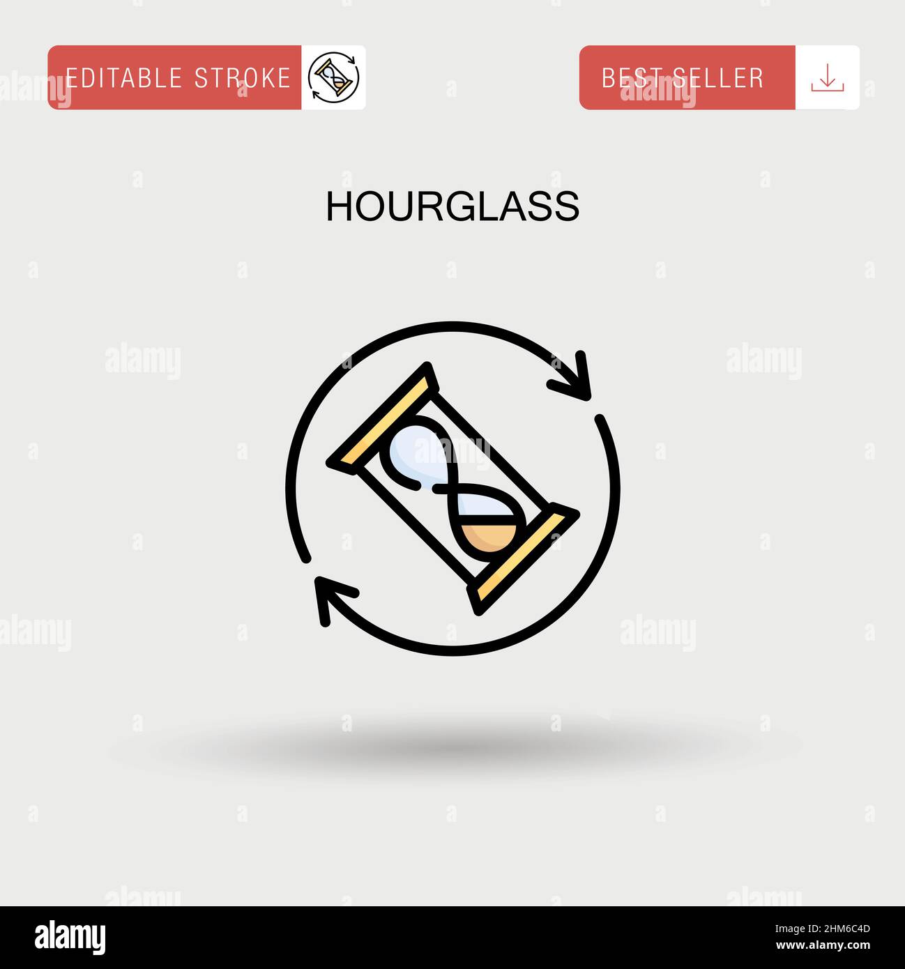 Icône de vecteur simple HourGlass. Illustration de Vecteur