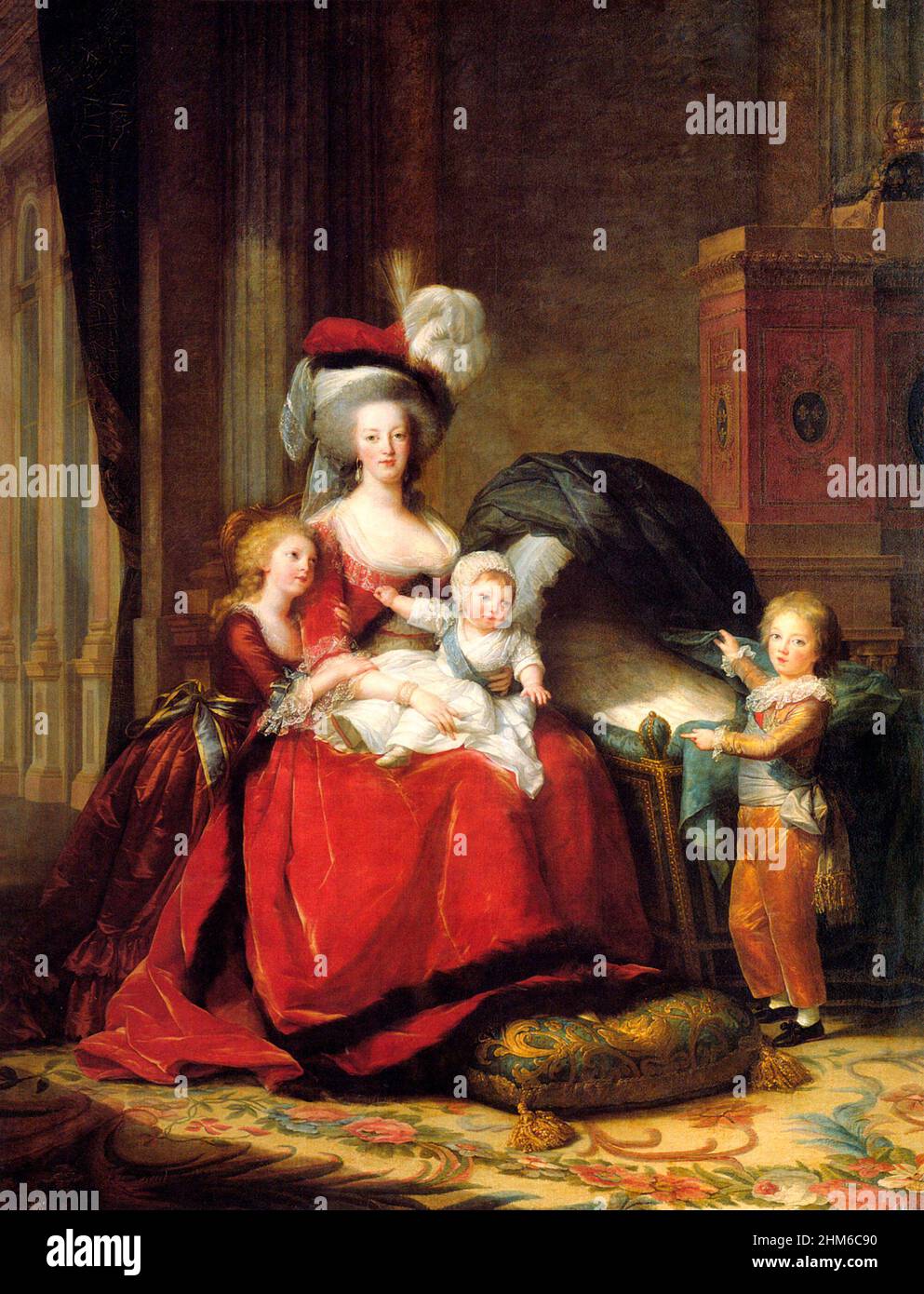 Marie Antoinette et ses enfants - Elisabeth Louise Vigee LeBrun, 1787 Banque D'Images