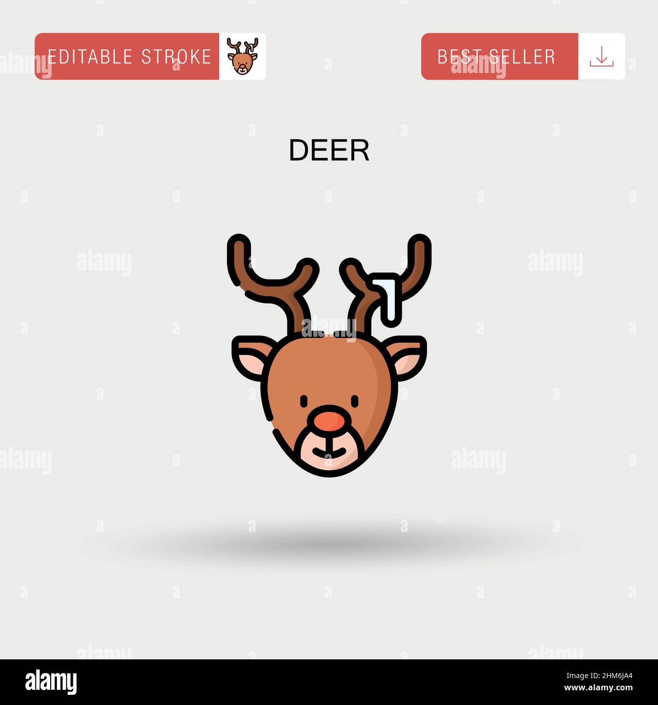 Icône de vecteur simple Deer. Illustration de Vecteur