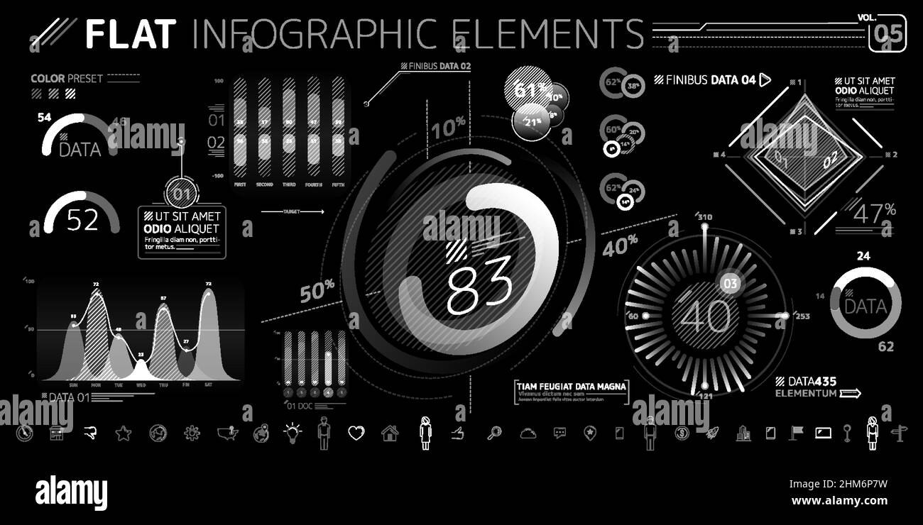 Collection d'éléments du vecteur d'Infographie Illustration de Vecteur