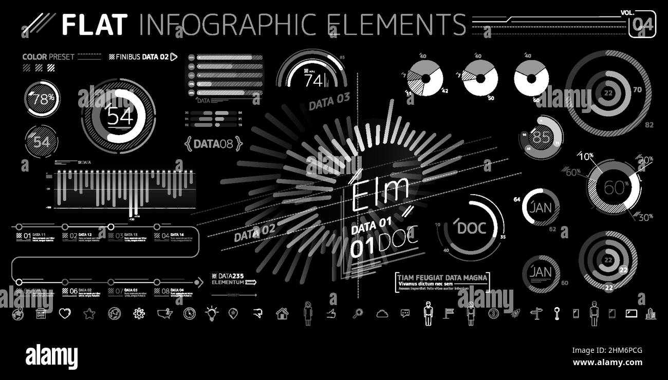Collection d'éléments du vecteur d'Infographie Illustration de Vecteur