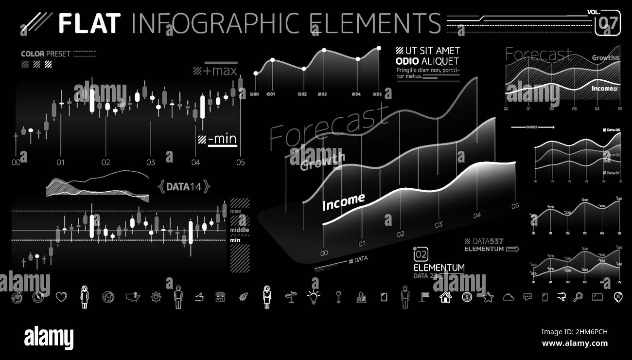 Collection d'éléments du vecteur d'Infographie Illustration de Vecteur