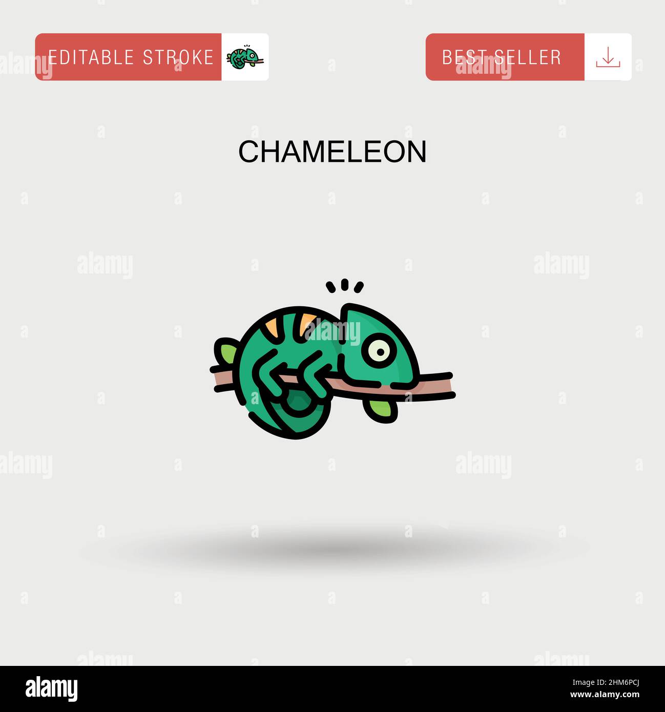 Icône de vecteur simple Chameleon. Illustration de Vecteur