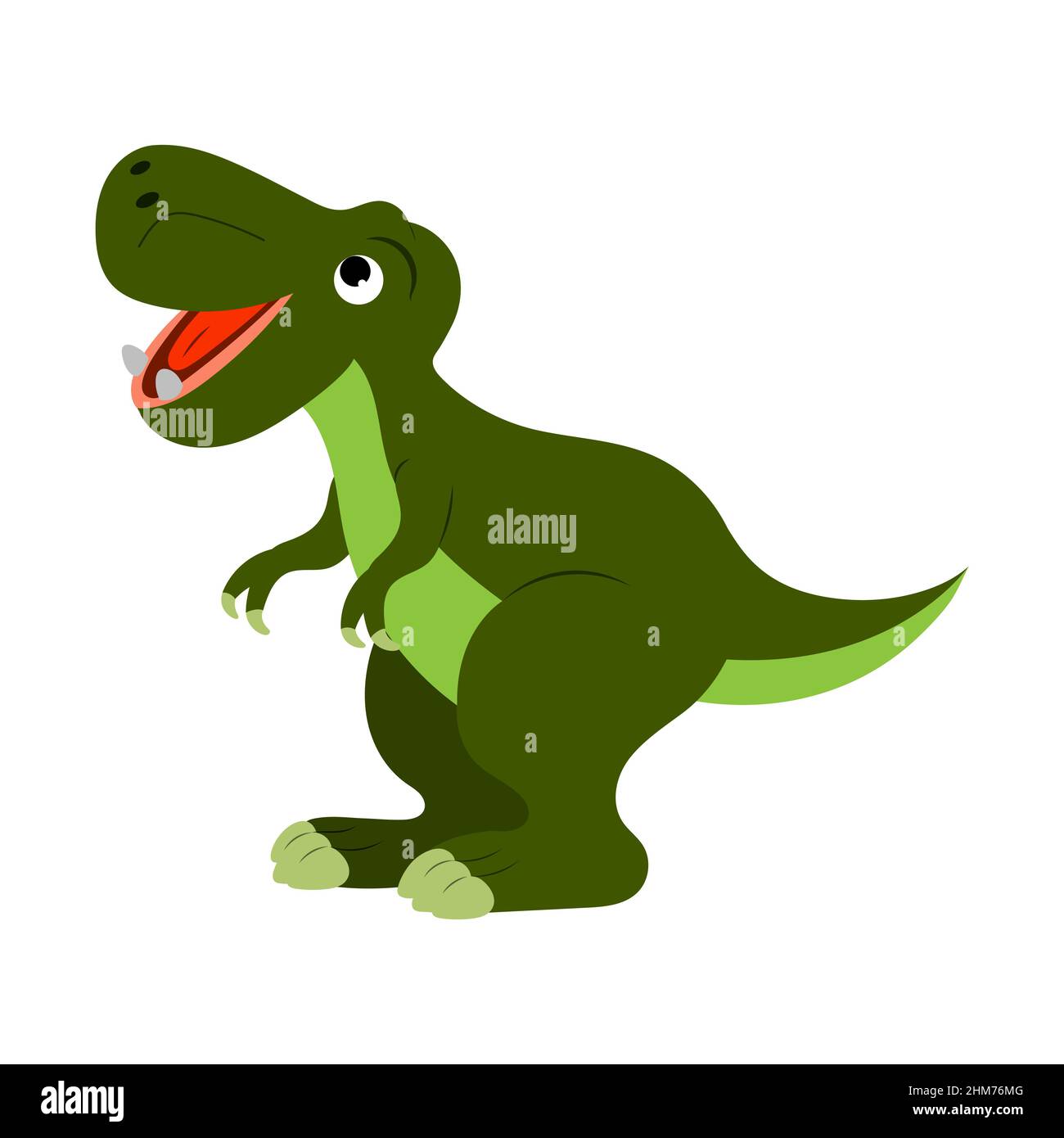 mignon dessin animé dinosaure bébé tyrannosaurus. vecteur isolé sur fond blanc Illustration de Vecteur