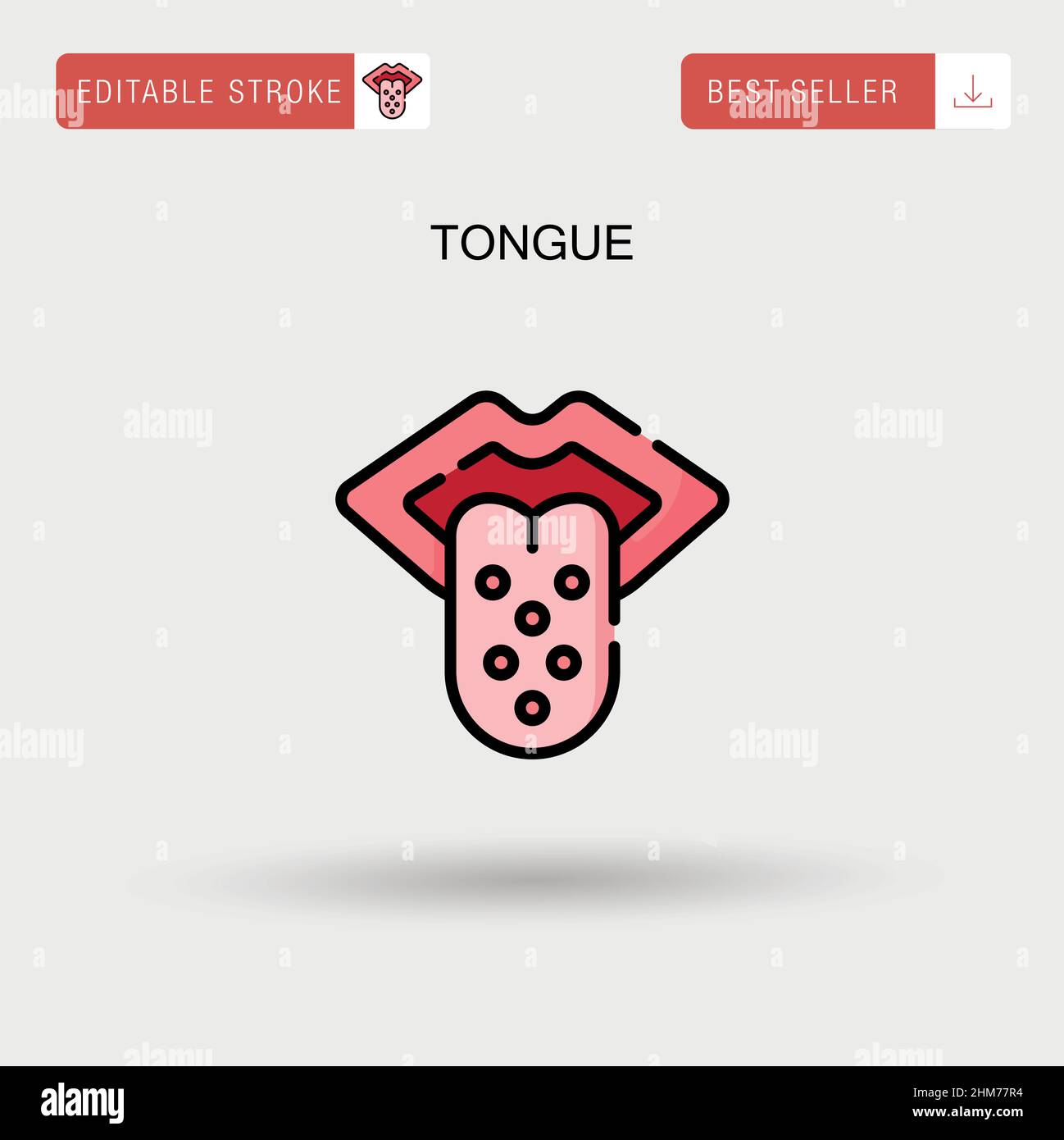 Icône de vecteur simple Tongue. Illustration de Vecteur