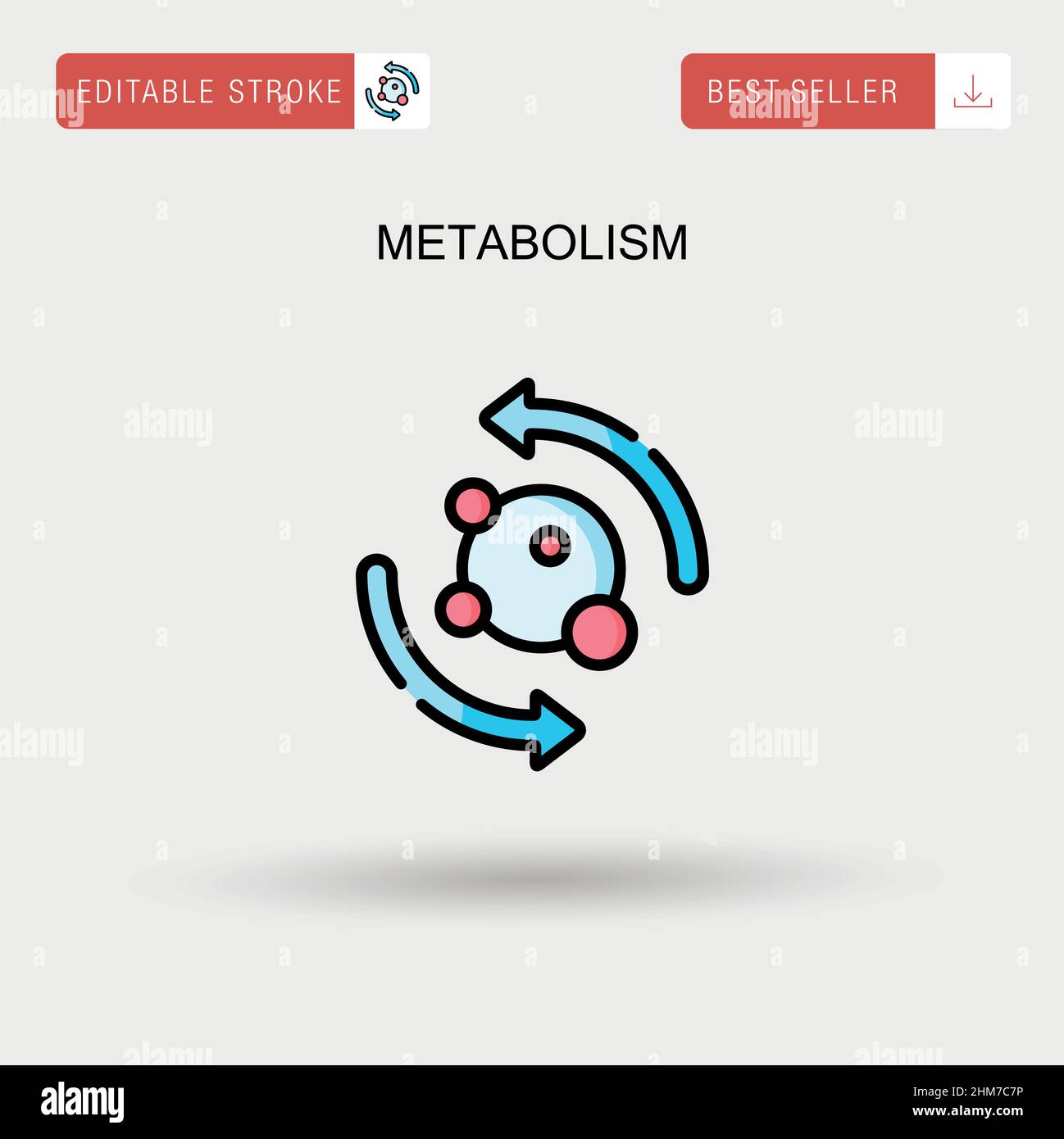 Icône de vecteur simple du métabolisme. Illustration de Vecteur