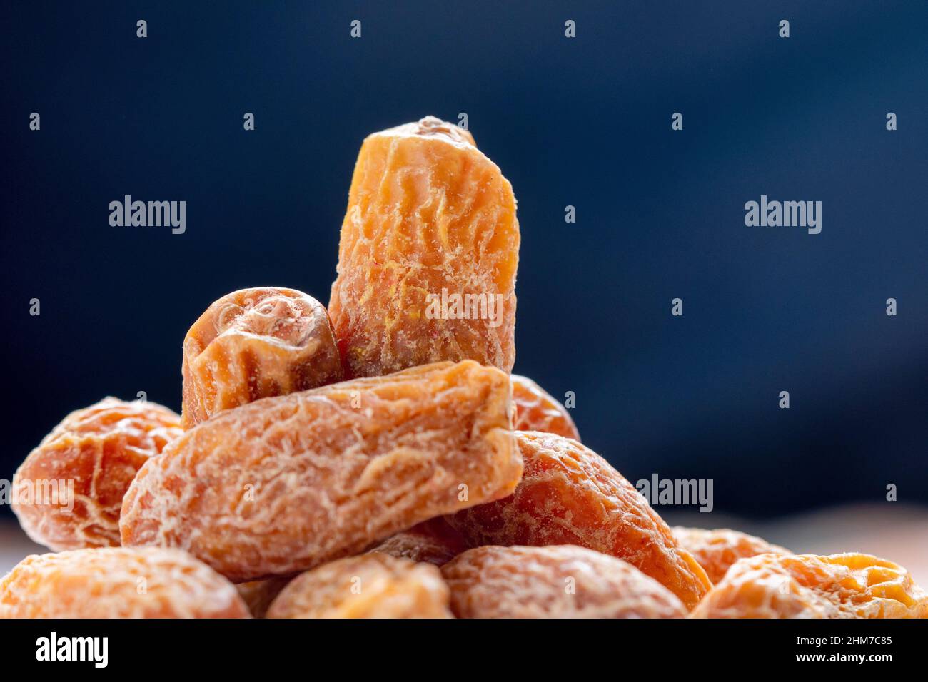 Dates ou Khazoor, Phoenix dactylifera, Satara, Maharashtra, Inde Banque D'Images