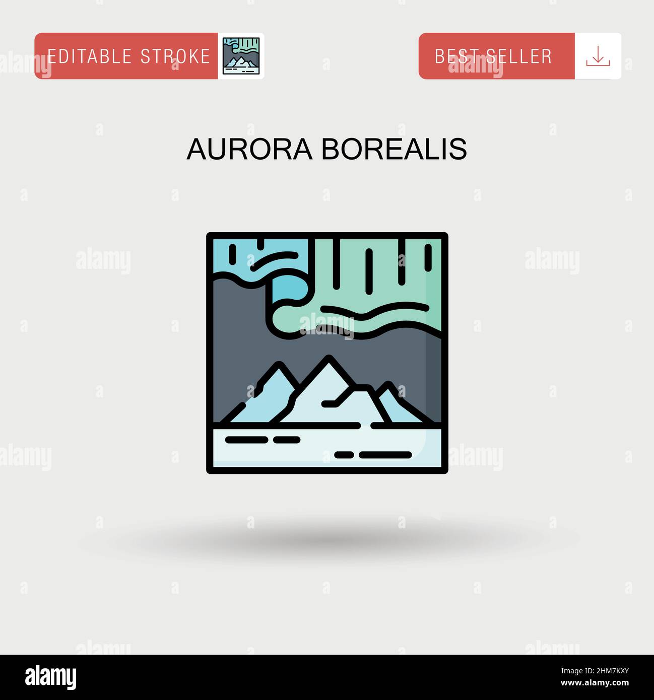 Aurora borealis icône de vecteur simple. Illustration de Vecteur