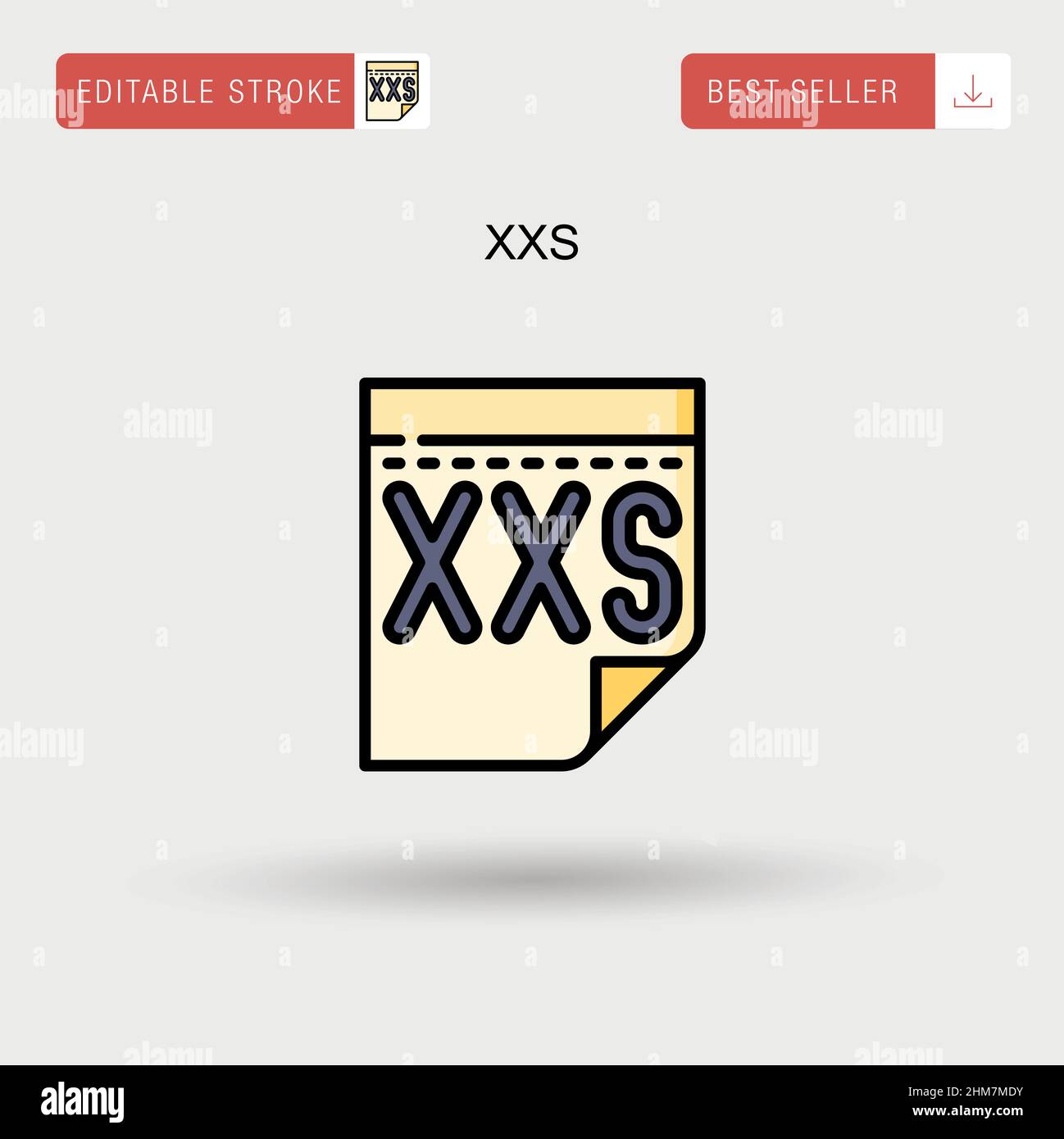 Icône de vecteur simple XXS. Illustration de Vecteur