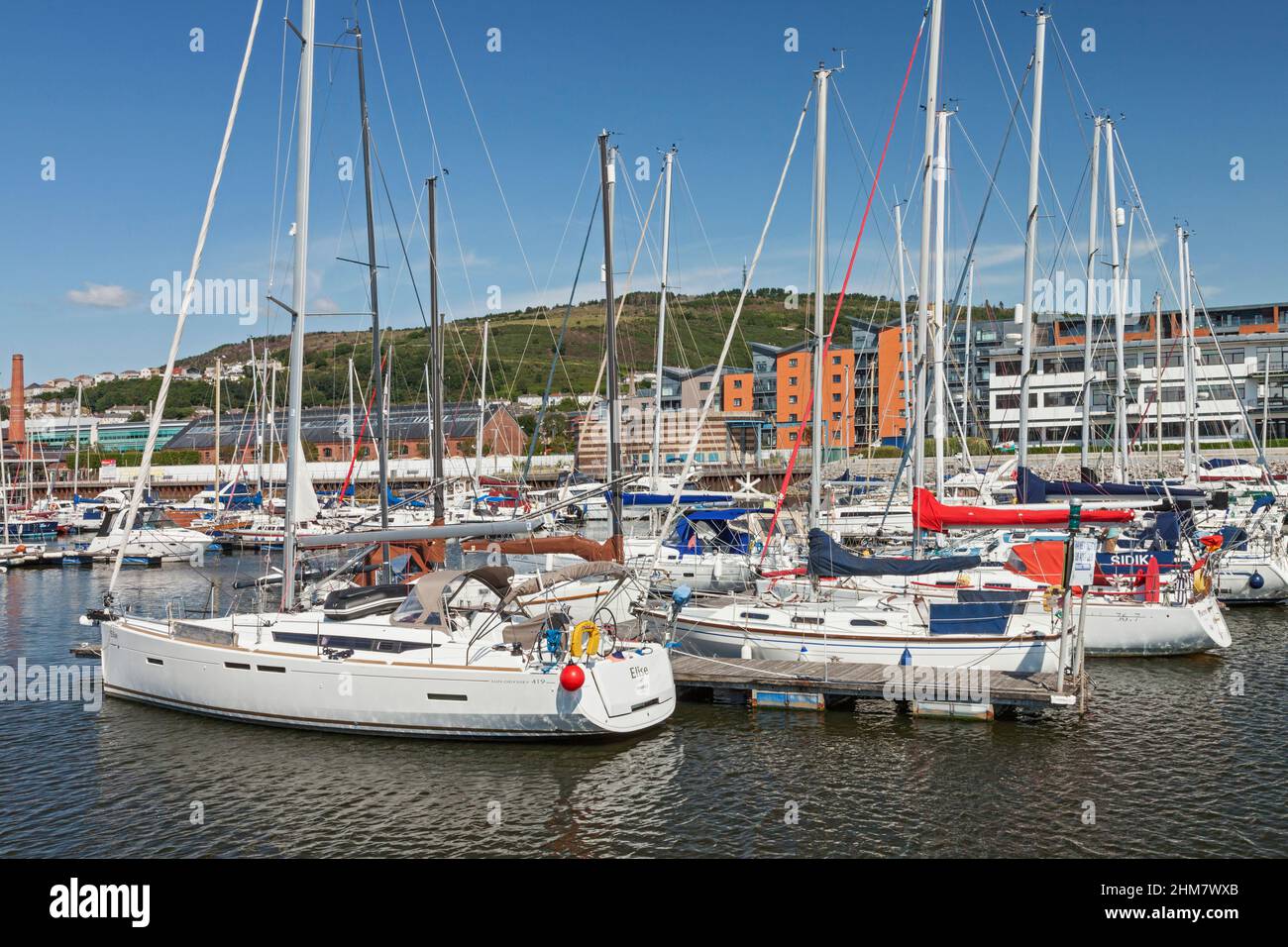 Port de plaisance de Swansea, quartier maritime, Swansea, pays de Galles du Sud, Royaume-Uni Banque D'Images