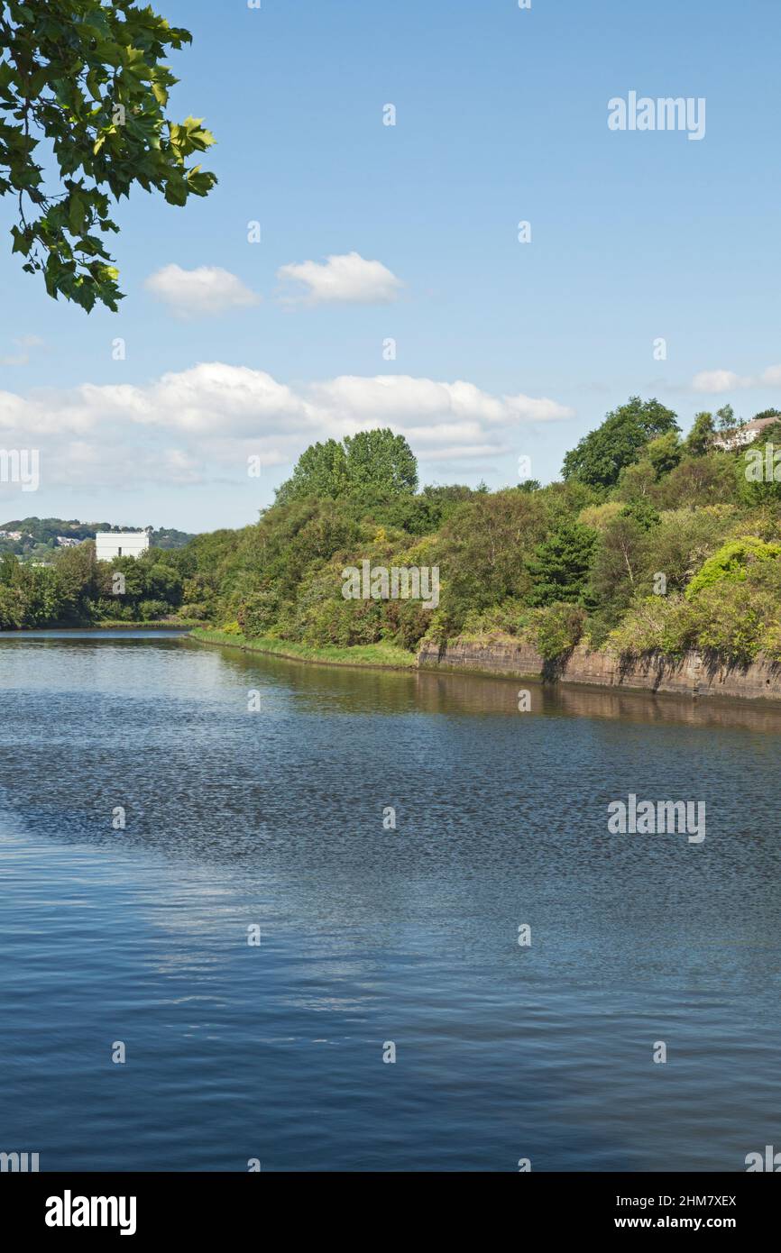 River Tawe à Swansea, Swansea, pays de Galles du Sud, Royaume-Uni Banque D'Images