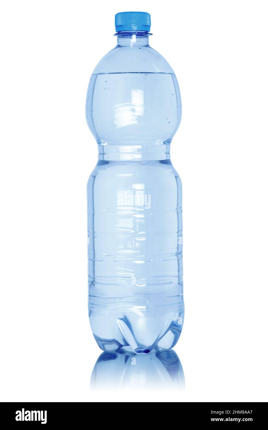 Bouteille d'eau isolée sur fond blanc Banque D'Images