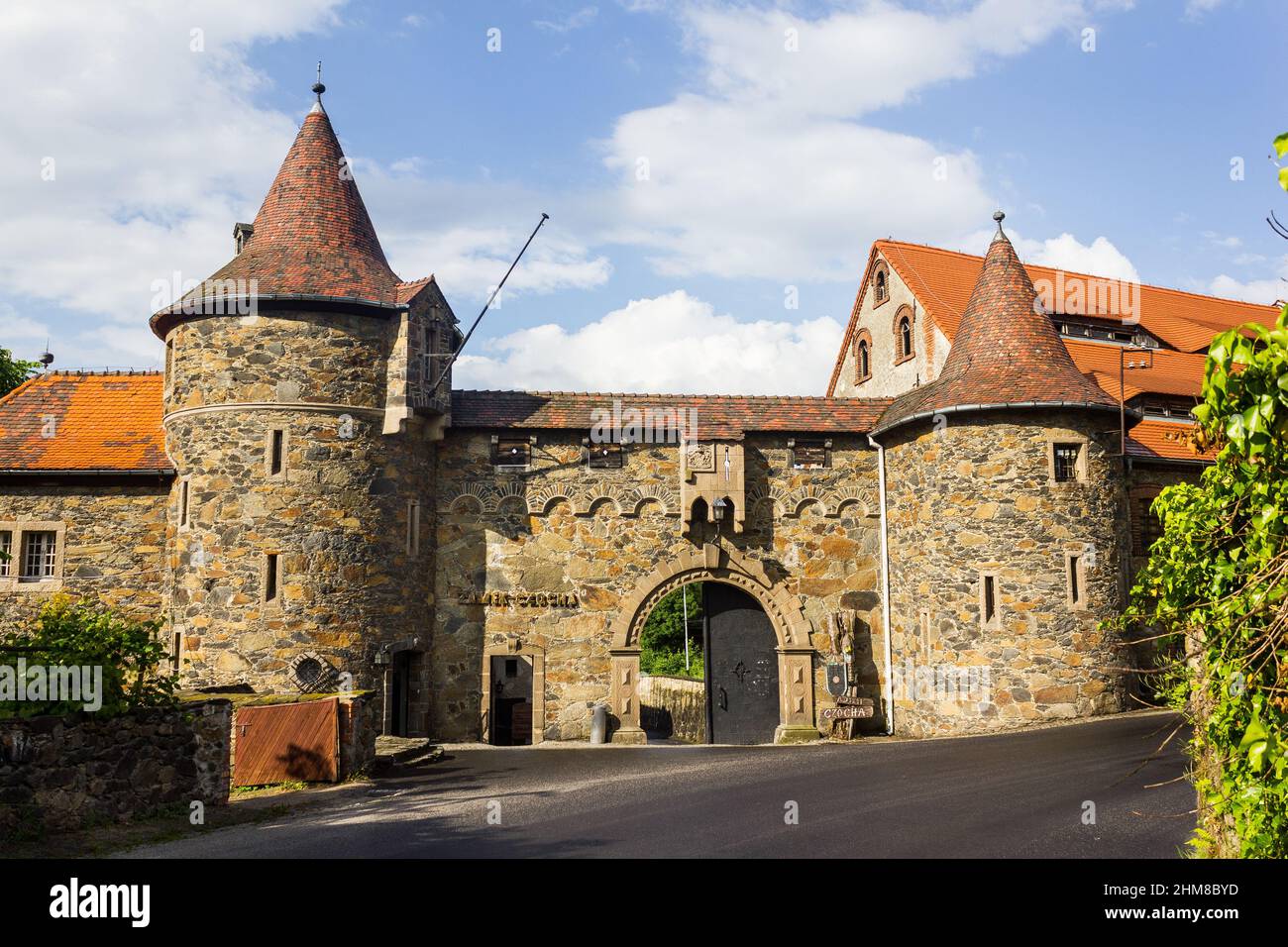 Porte d'entrée du château défensif Czocha en Pologne Banque D'Images